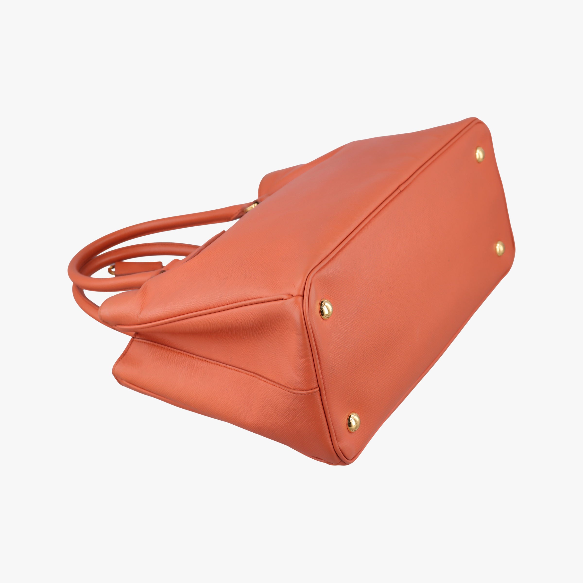 Pre-owned Prada Galleria Orange SAFFIANO Leather BN1844 shoulderbag | stylenewstar