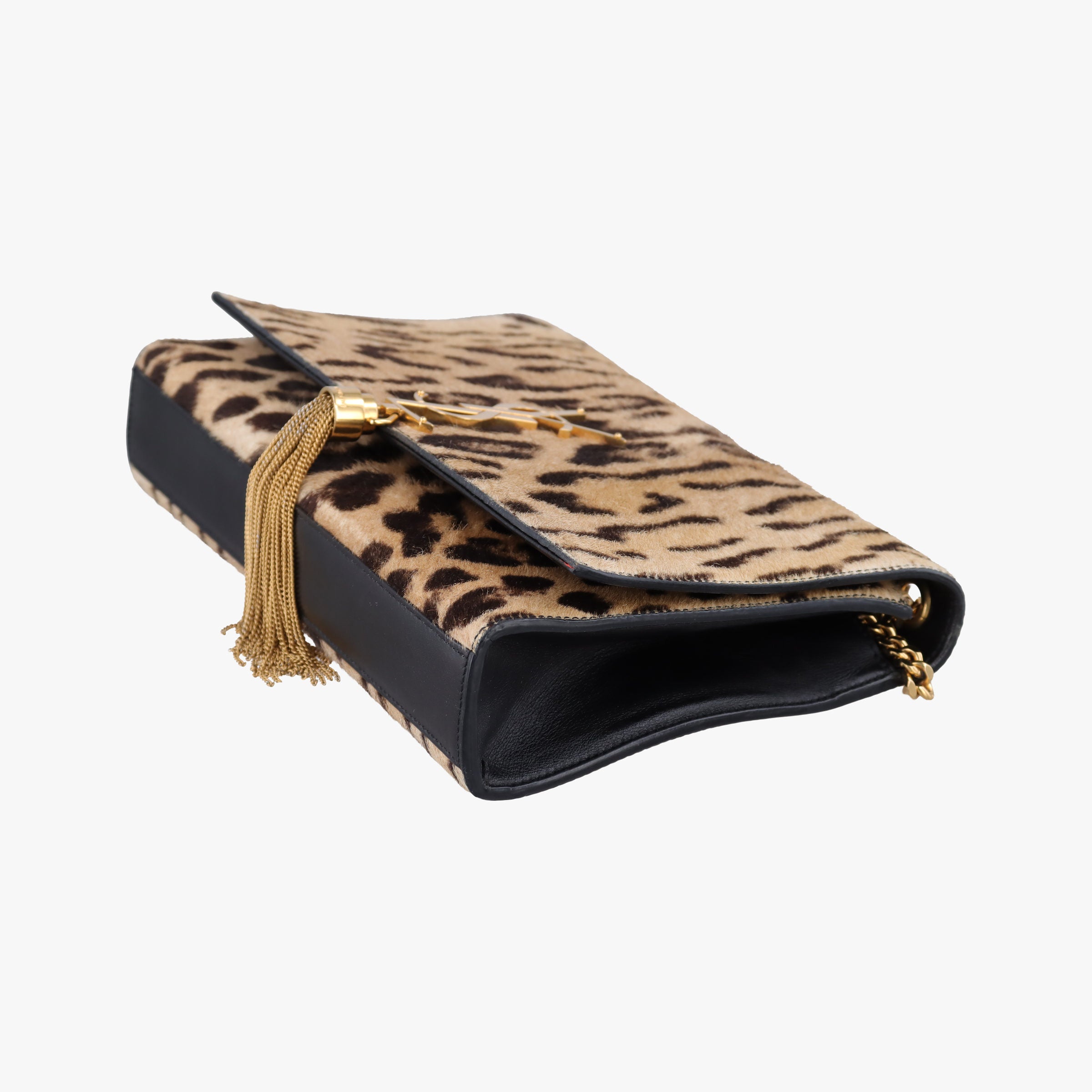 Pre-owned Yves Saint Laurent KATE Brown×Multicolour ponyhair 354119 shoulderbag | stylenewstar