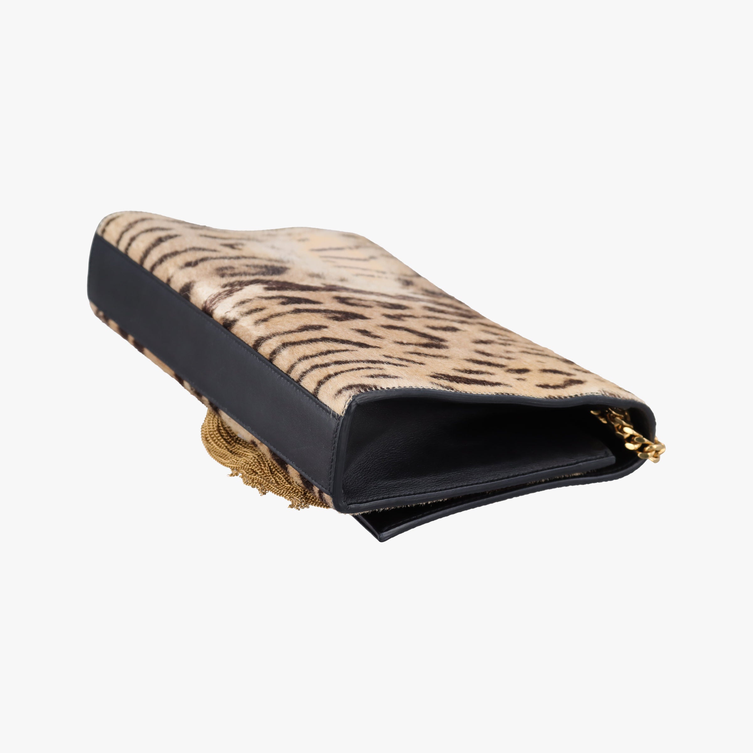 Pre-owned Yves Saint Laurent KATE Brown×Multicolour ponyhair 354119 shoulderbag | stylenewstar