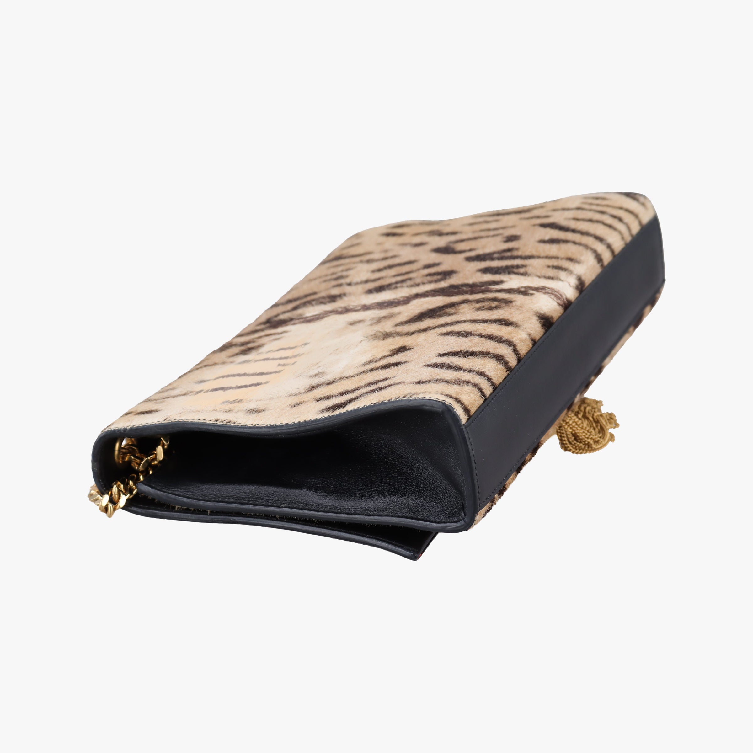 Pre-owned Yves Saint Laurent KATE Brown×Multicolour ponyhair 354119 shoulderbag | stylenewstar