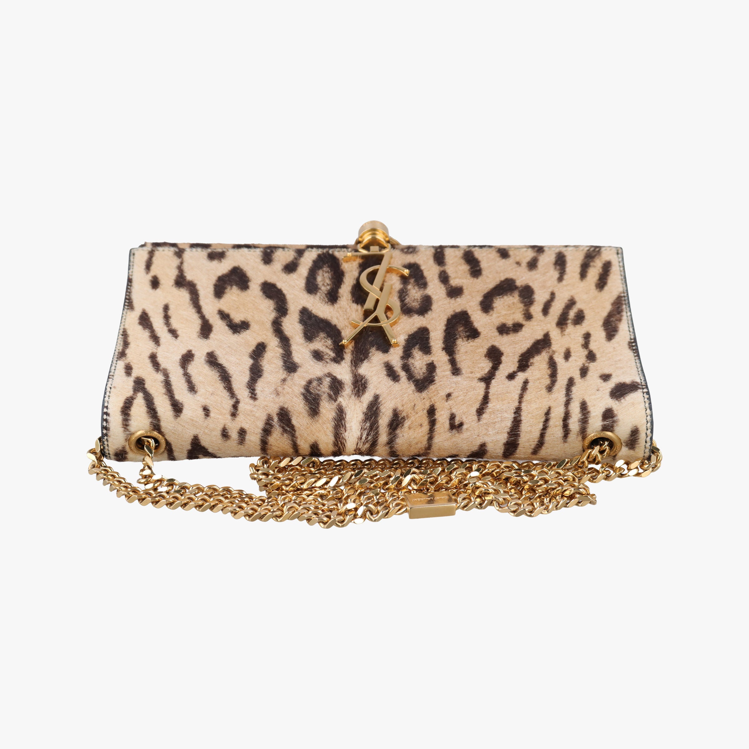 Pre-owned Yves Saint Laurent KATE Brown×Multicolour ponyhair 354119 shoulderbag | stylenewstar