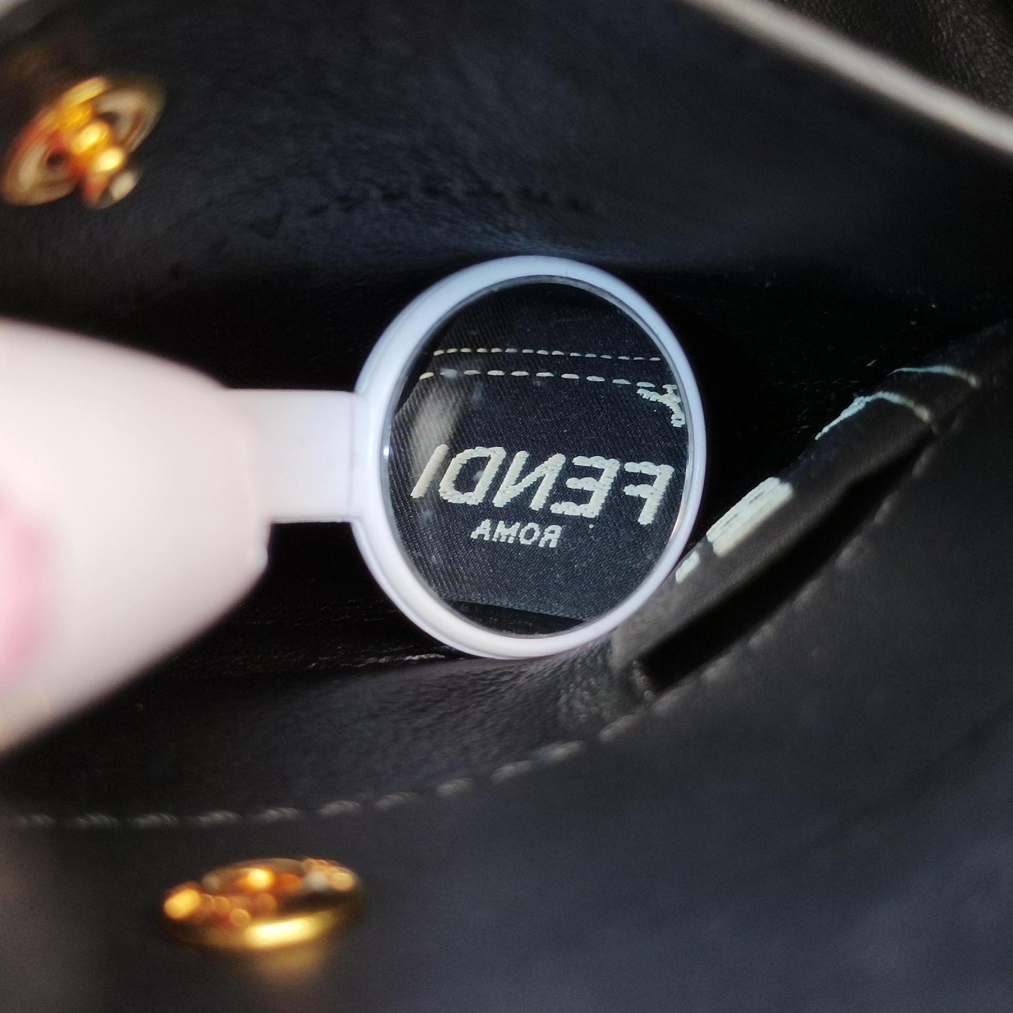 Secondhand Fendi Kan I F Black PVC coated canvas 8BT284 shoulderbag | stylenewstar