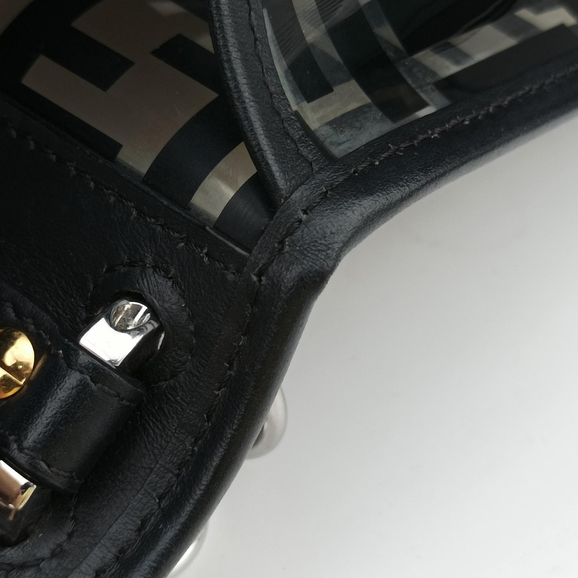 Secondhand Fendi Kan I F Black PVC coated canvas 8BT284 shoulderbag | stylenewstar