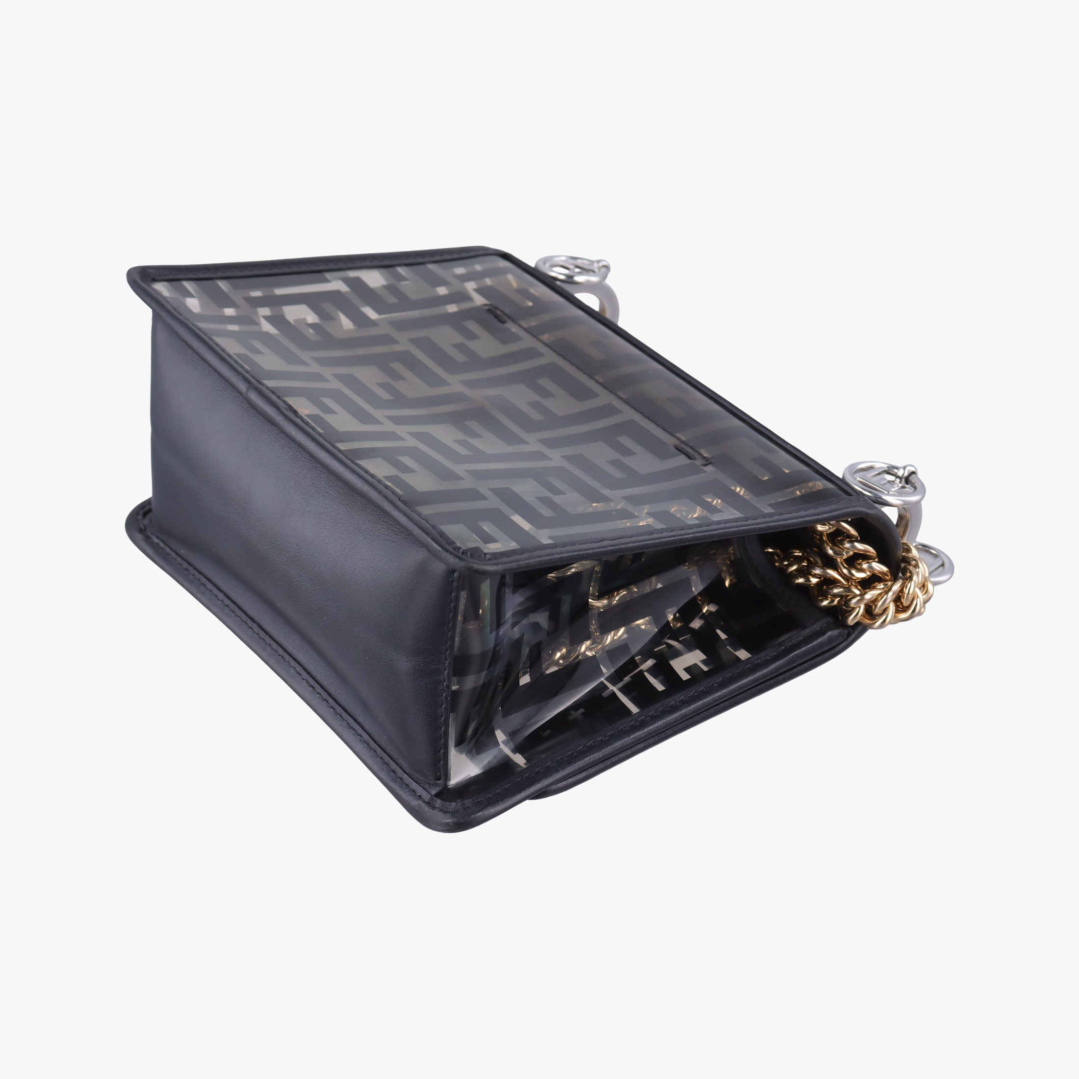 Secondhand Fendi Kan I F Black PVC coated canvas 8BT284 shoulderbag | stylenewstar