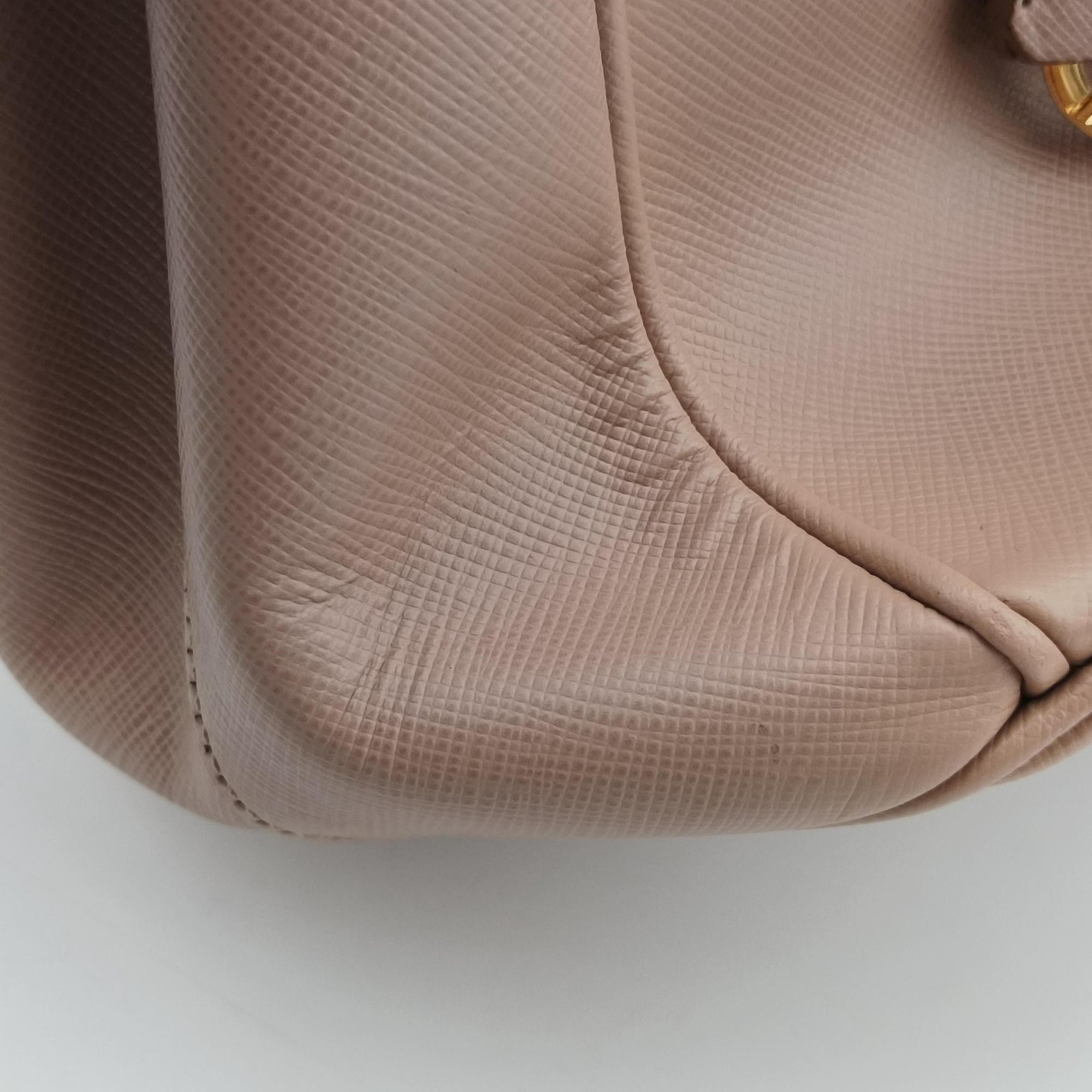 Pre-owned Prada Galleria Pink SAFFIANO Leather BN1786 shoulderbag | stylenewstar