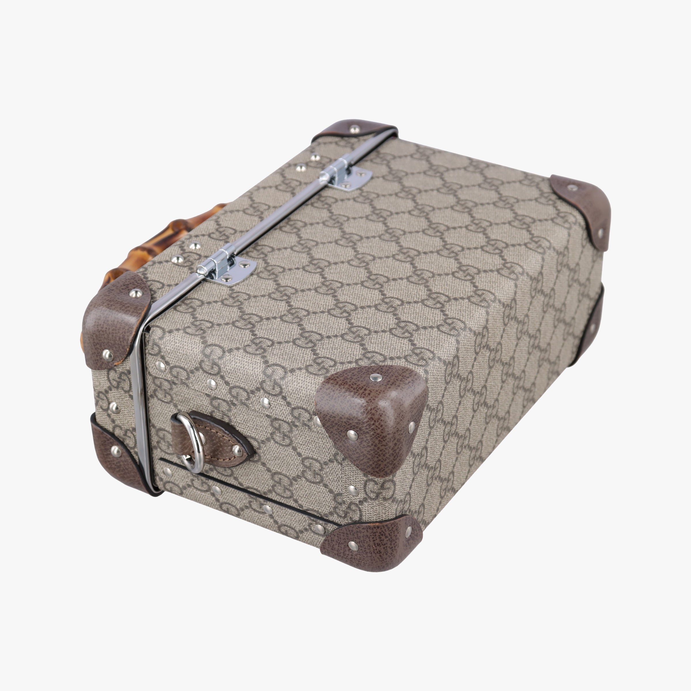 Pre-owned Gucci GG supreme Globe-Trotter Brown PVC coated canvas×Leather 533623 shoulderbag | stylenewstar