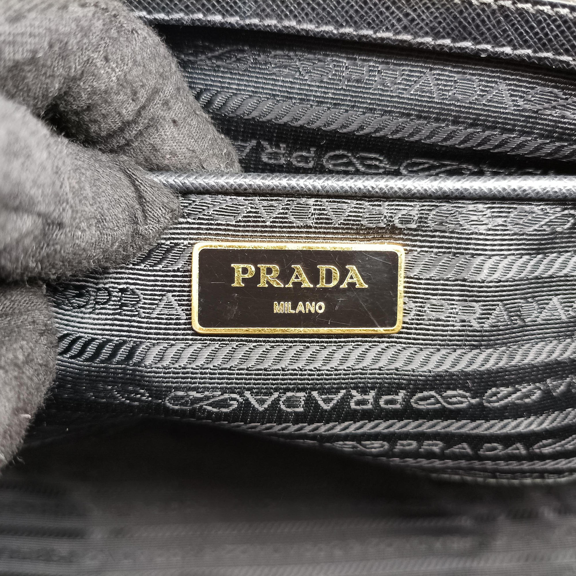 Pre-owned Prada Galleria Black SAFFIANO Leather 1BA274 handbag | stylenewstar