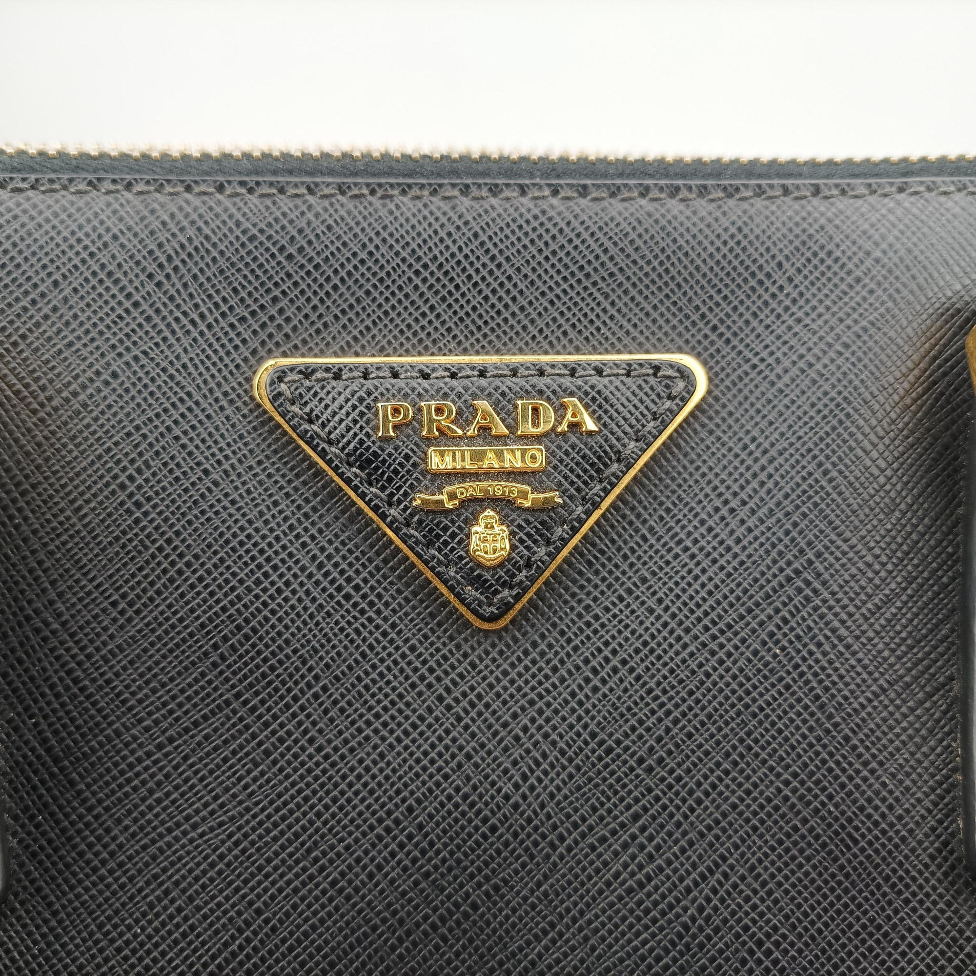 Pre-owned Prada Galleria Black SAFFIANO Leather 1BA274 handbag | stylenewstar
