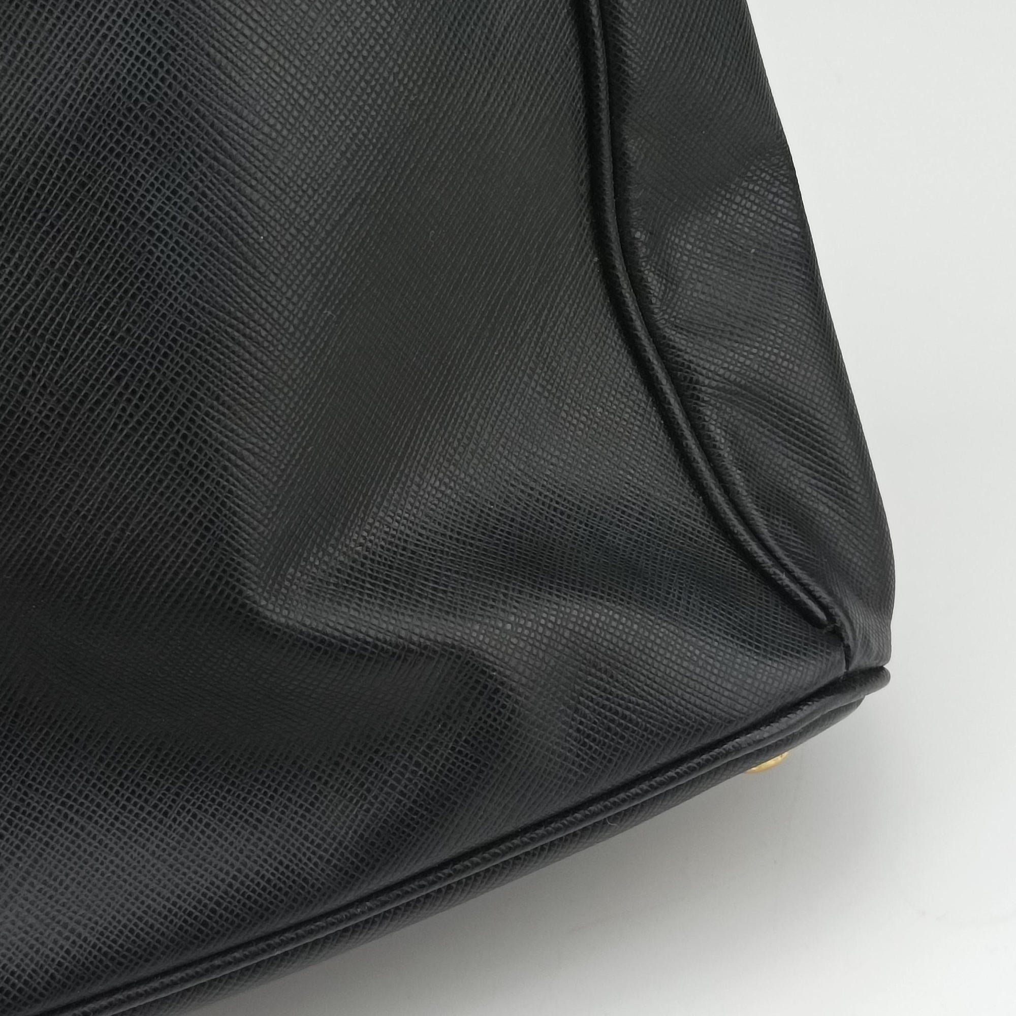 Pre-owned Prada Galleria Black SAFFIANO Leather 1BA274 handbag | stylenewstar