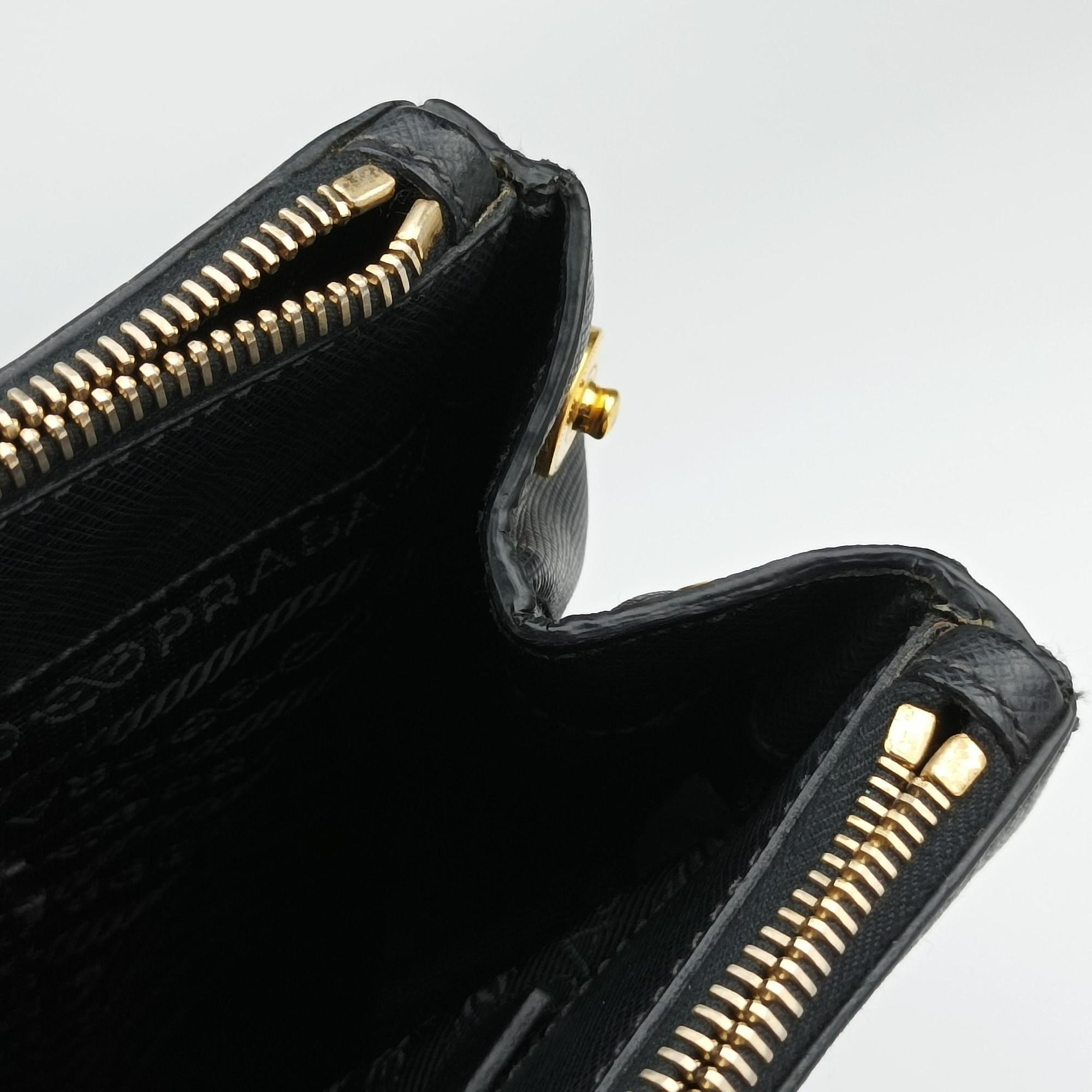 Pre-owned Prada Galleria Black SAFFIANO Leather 1BA274 handbag | stylenewstar