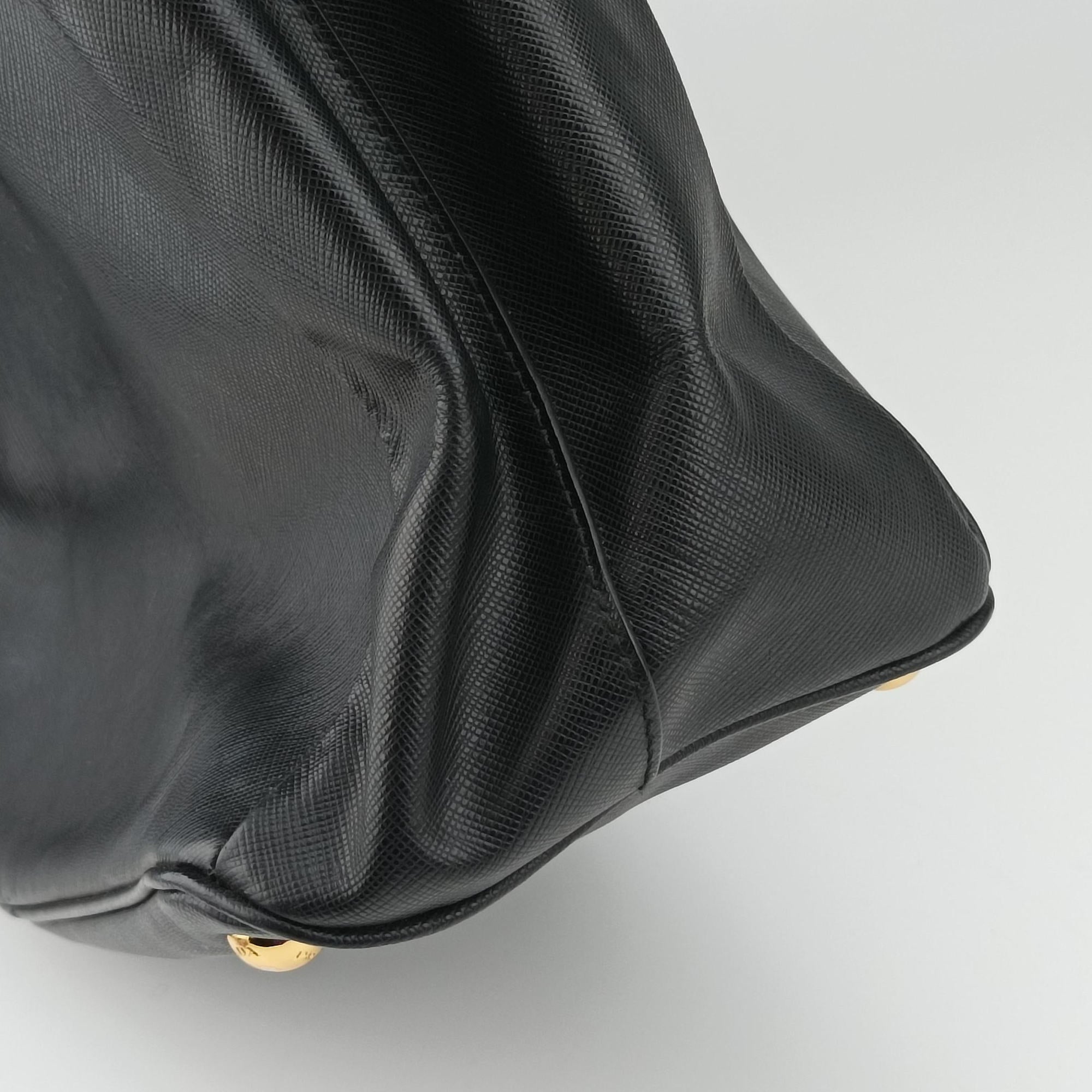 Pre-owned Prada Galleria Black SAFFIANO Leather 1BA274 handbag | stylenewstar