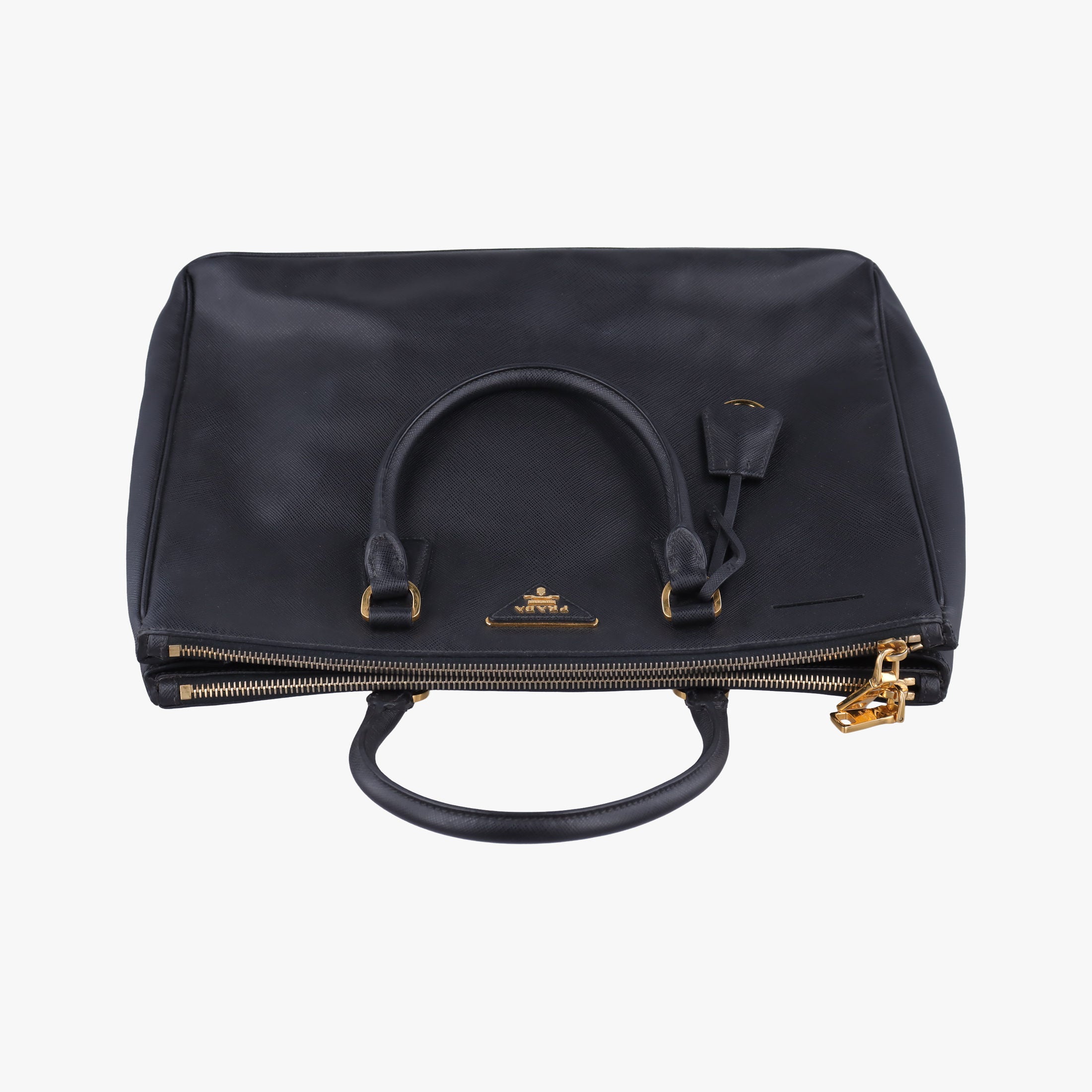 Pre-owned Prada Galleria Black SAFFIANO Leather 1BA274 handbag | stylenewstar
