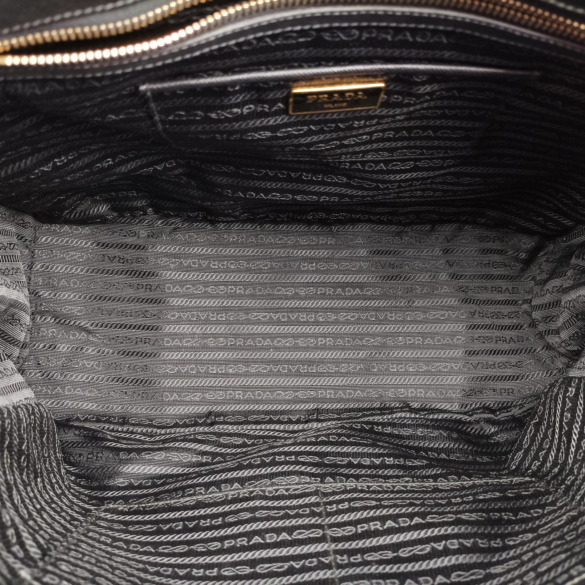 Pre-owned Prada Galleria Black SAFFIANO Leather 1BA274 handbag | stylenewstar