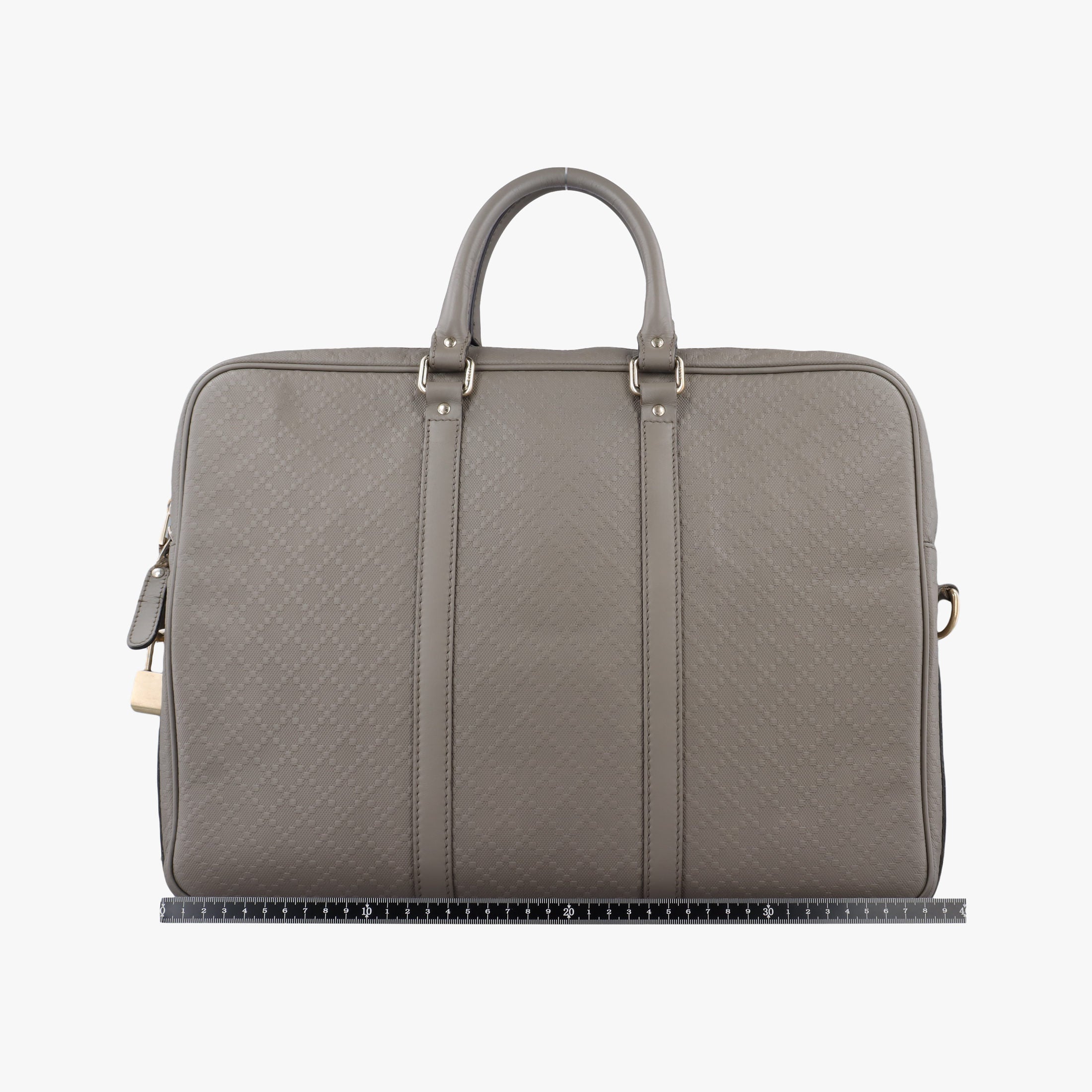 Pre-owned Gucci Diamante Grey leather 208463 shoulderbag | stylenewstar