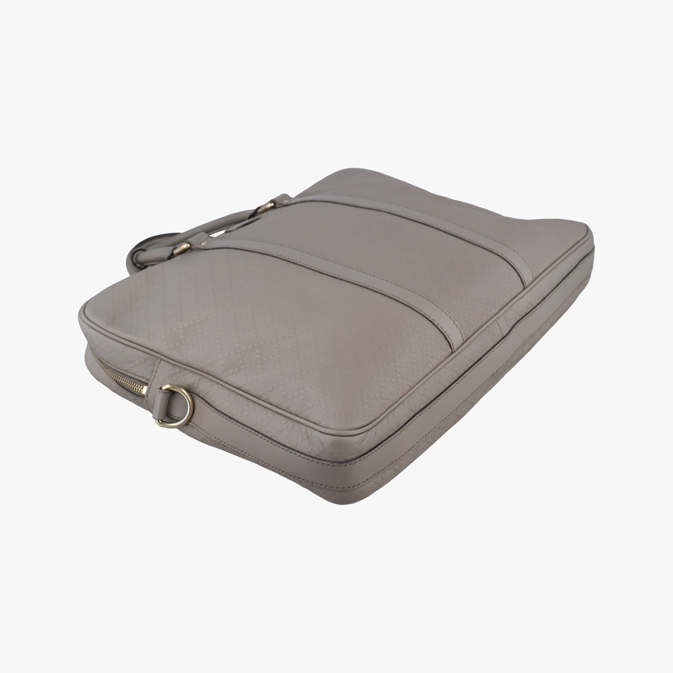Pre-owned Gucci Diamante Grey leather 208463 shoulderbag | stylenewstar