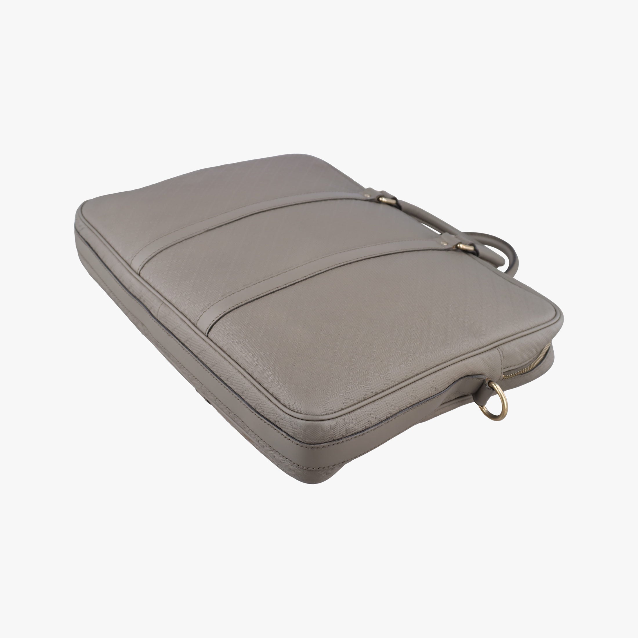 Pre-owned Gucci Diamante Grey leather 208463 shoulderbag | stylenewstar