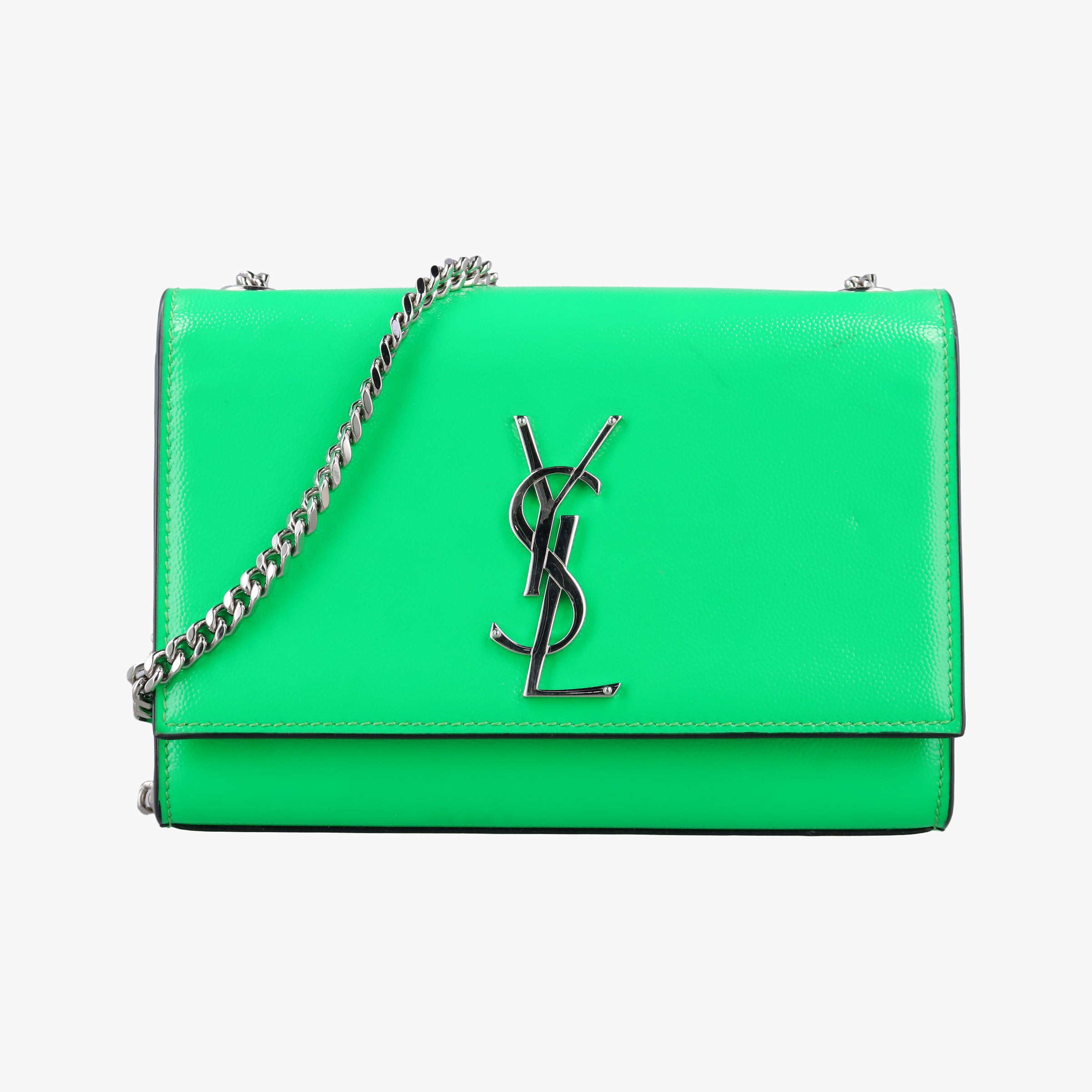 Vintage Yves Saint Laurent KATE Green Patent Leather 469390 shoulderbag | stylenewstar