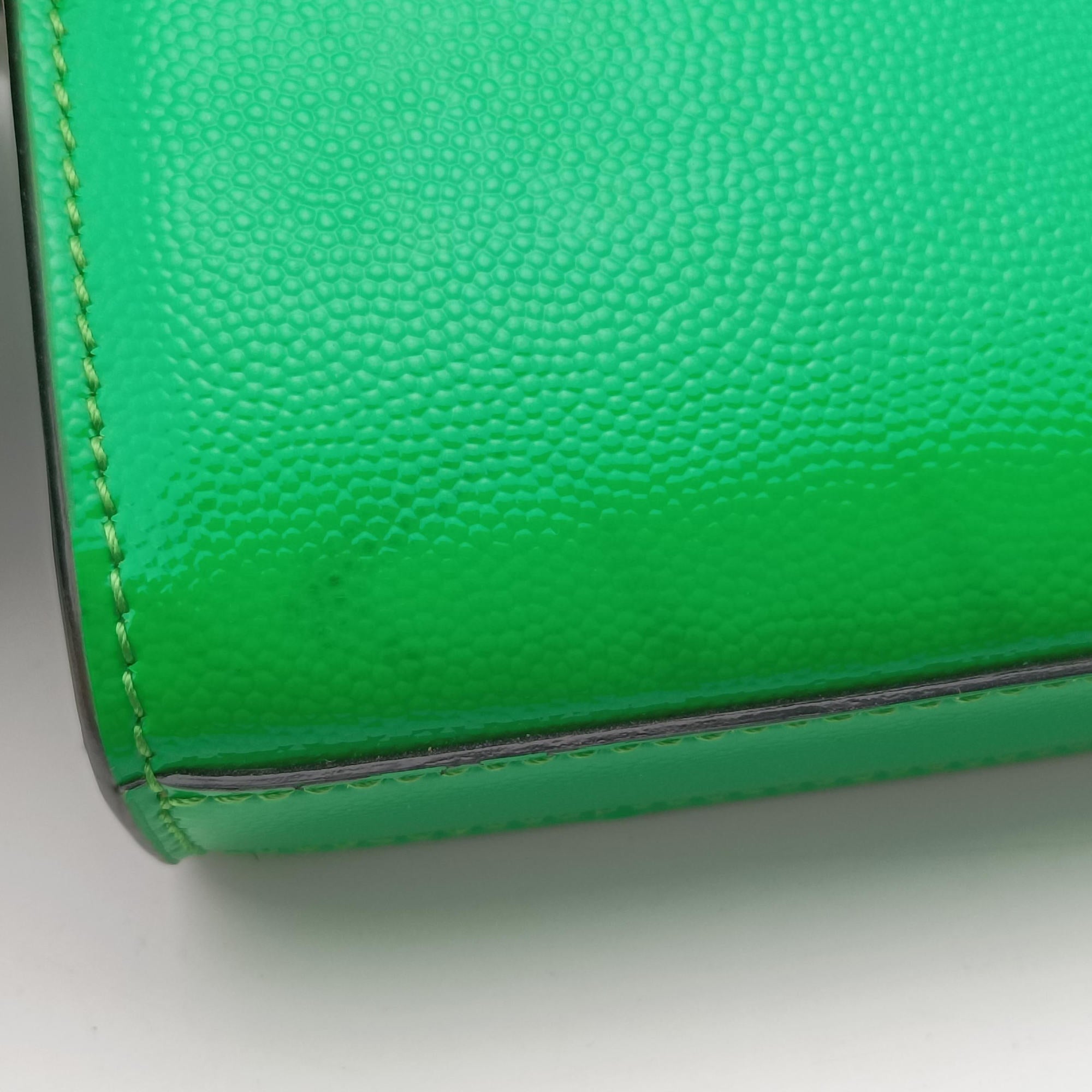 Vintage Yves Saint Laurent KATE Green Patent Leather 469390 shoulderbag | stylenewstar