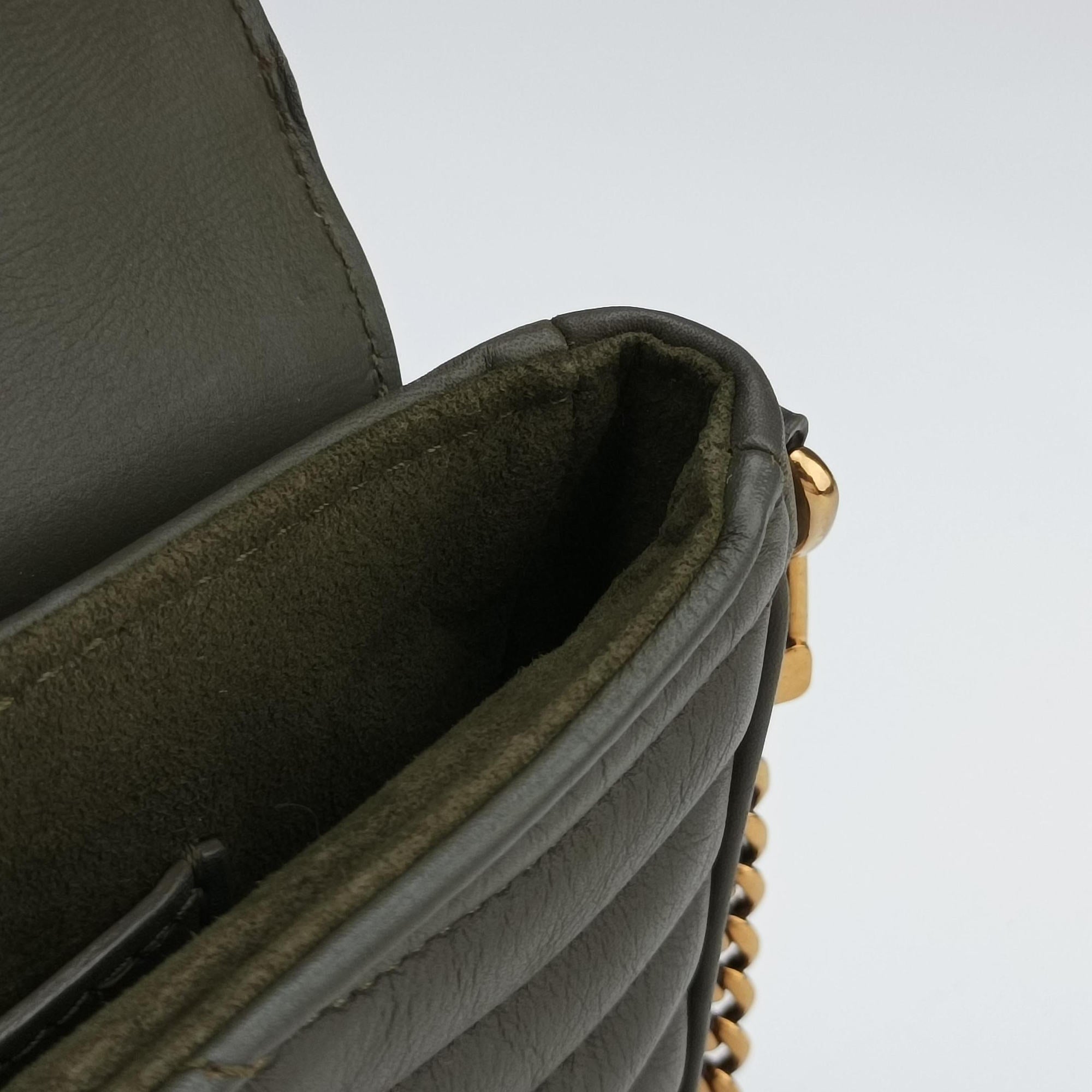 Pre-owned Louis Vuitton New Wave Multi Pochette Green Leather M56471 shoulderbag | stylenewstar