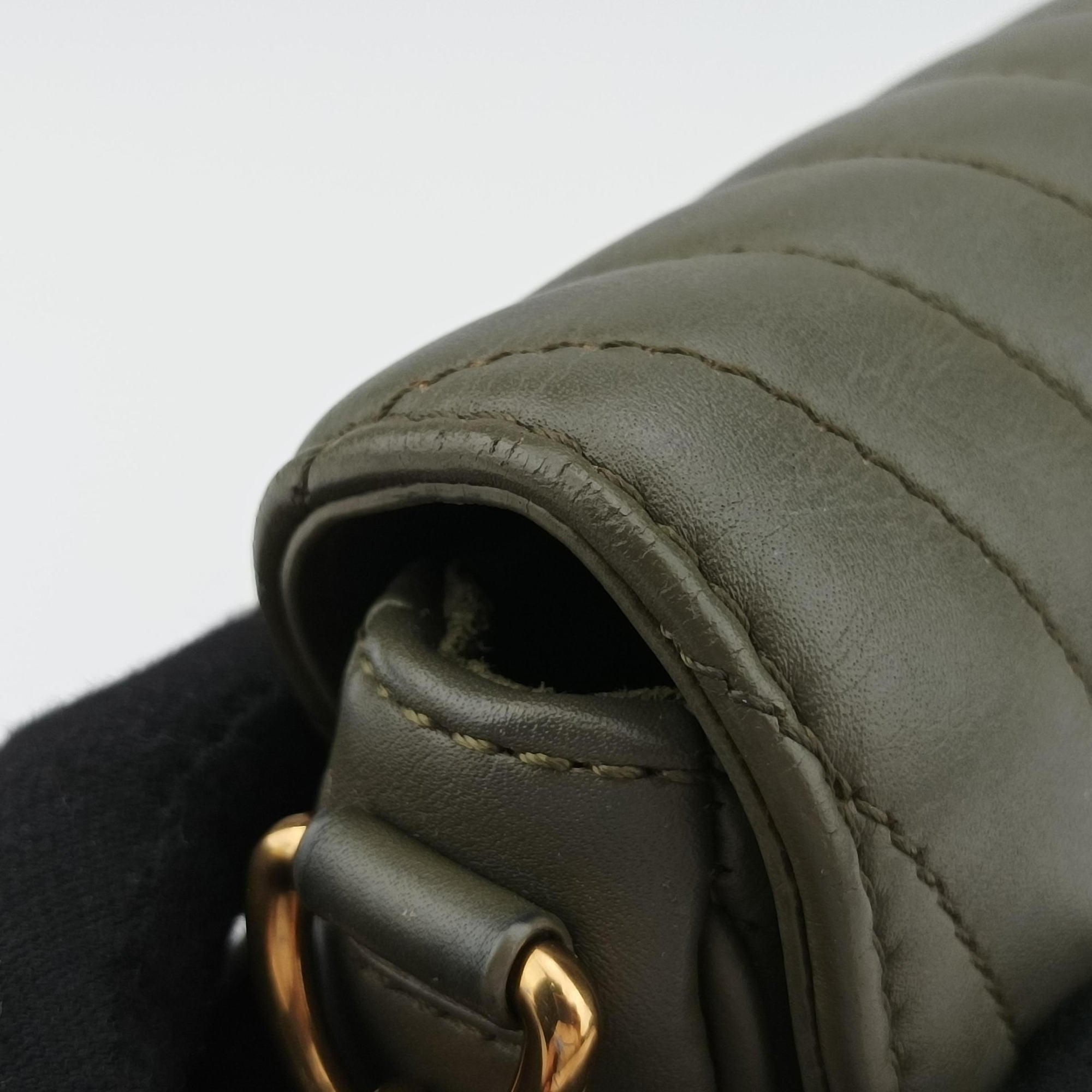 Pre-owned Louis Vuitton New Wave Multi Pochette Green Leather M56471 shoulderbag | stylenewstar