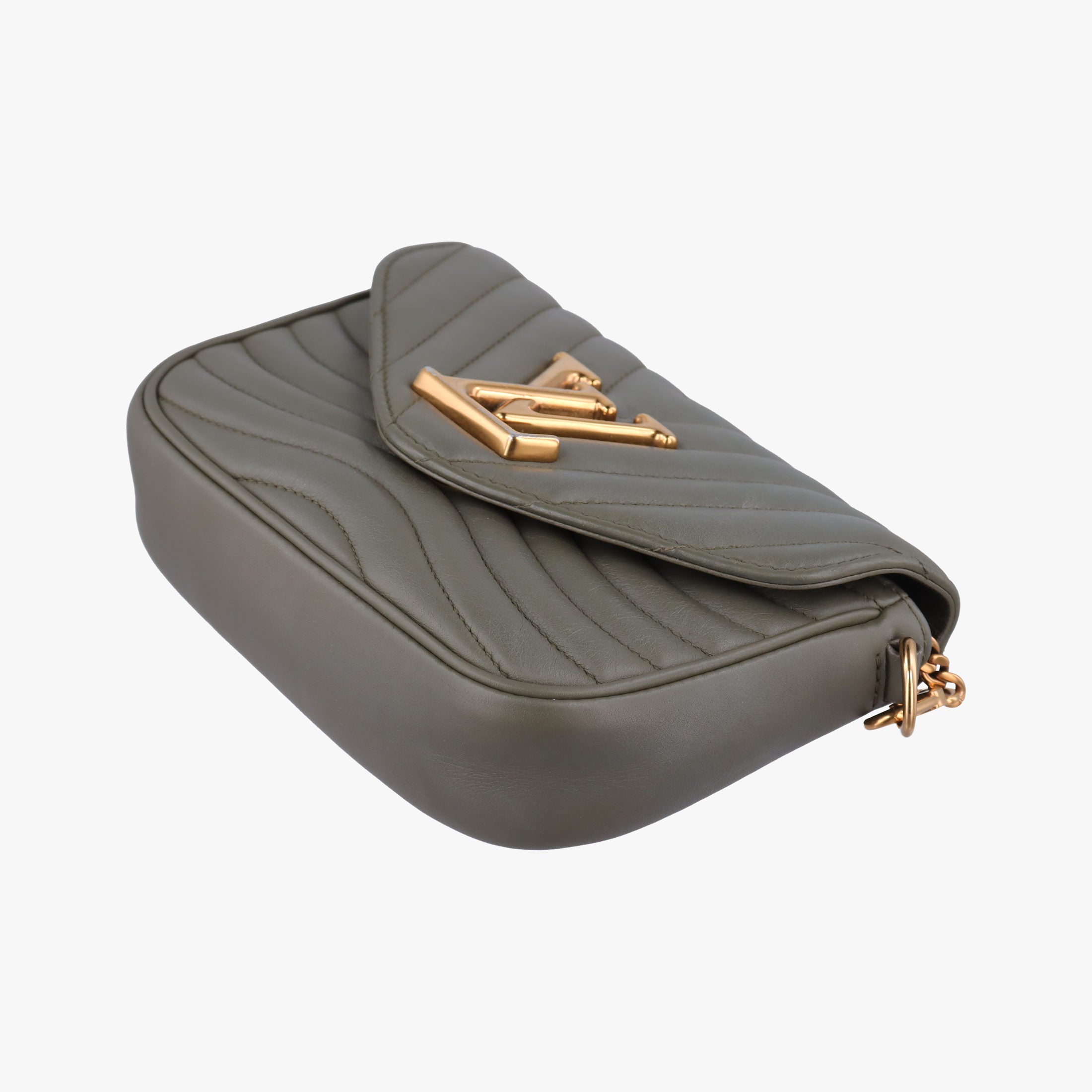 Pre-owned Louis Vuitton New Wave Multi Pochette Green Leather M56471 shoulderbag | stylenewstar