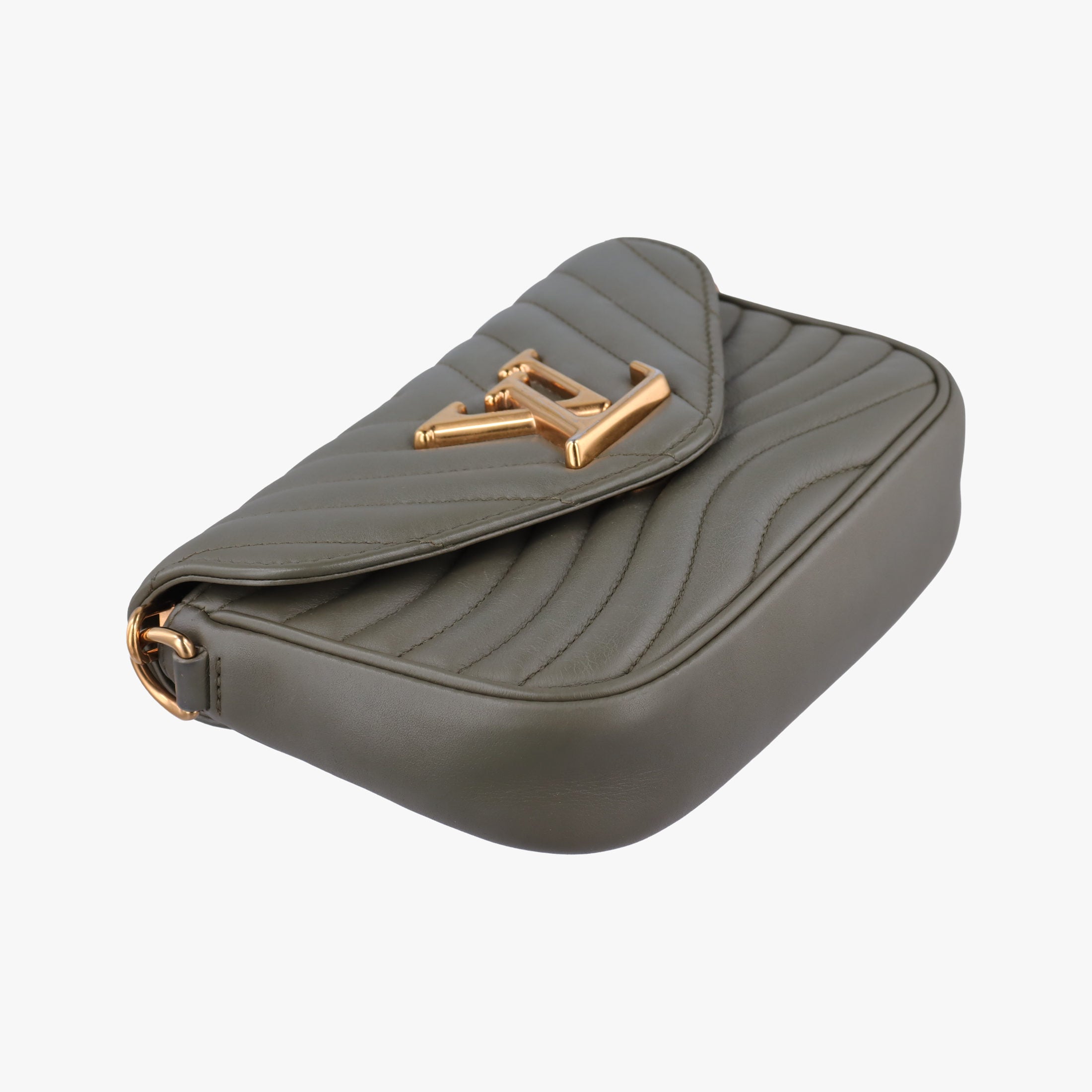 Pre-owned Louis Vuitton New Wave Multi Pochette Green Leather M56471 shoulderbag | stylenewstar