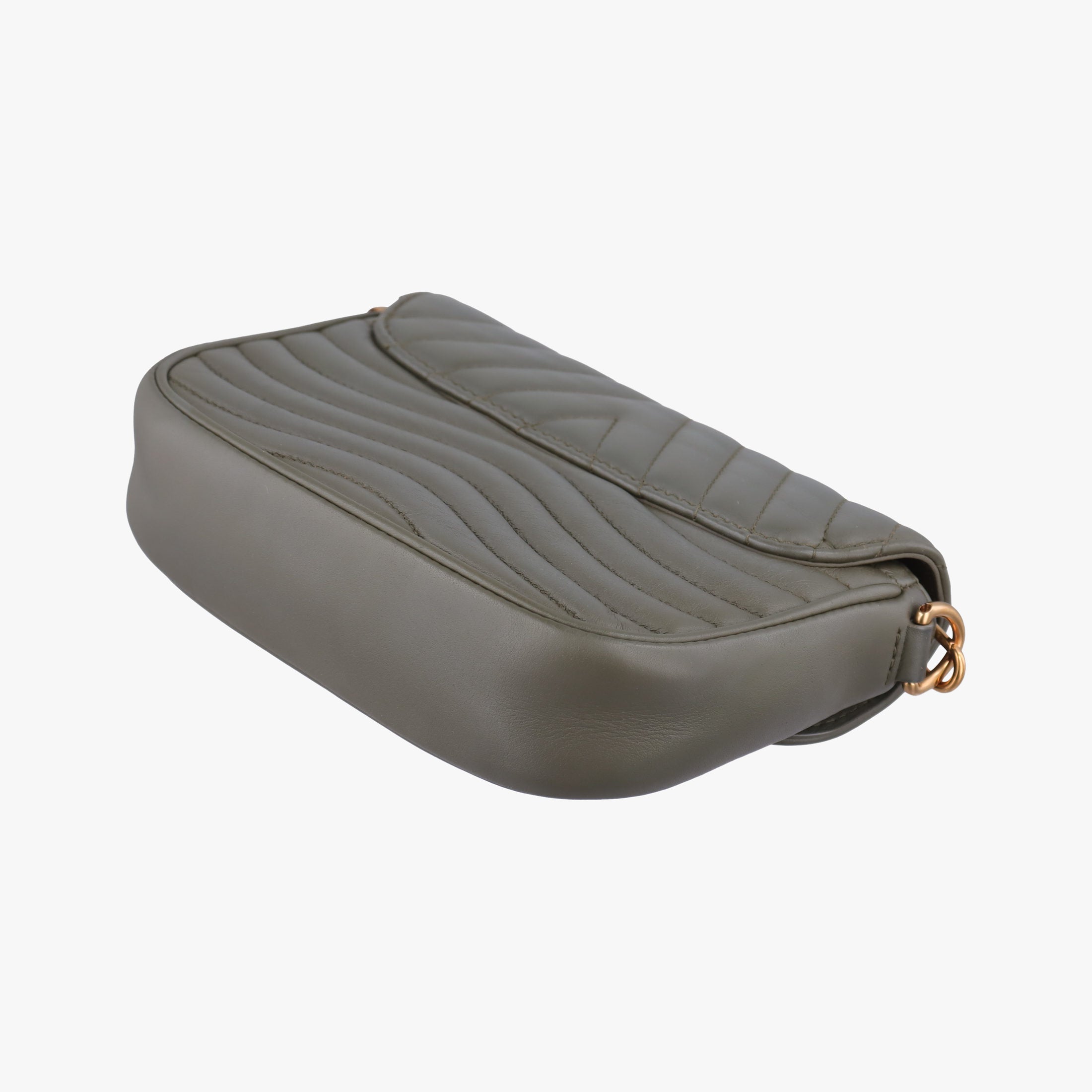 Pre-owned Louis Vuitton New Wave Multi Pochette Green Leather M56471 shoulderbag | stylenewstar
