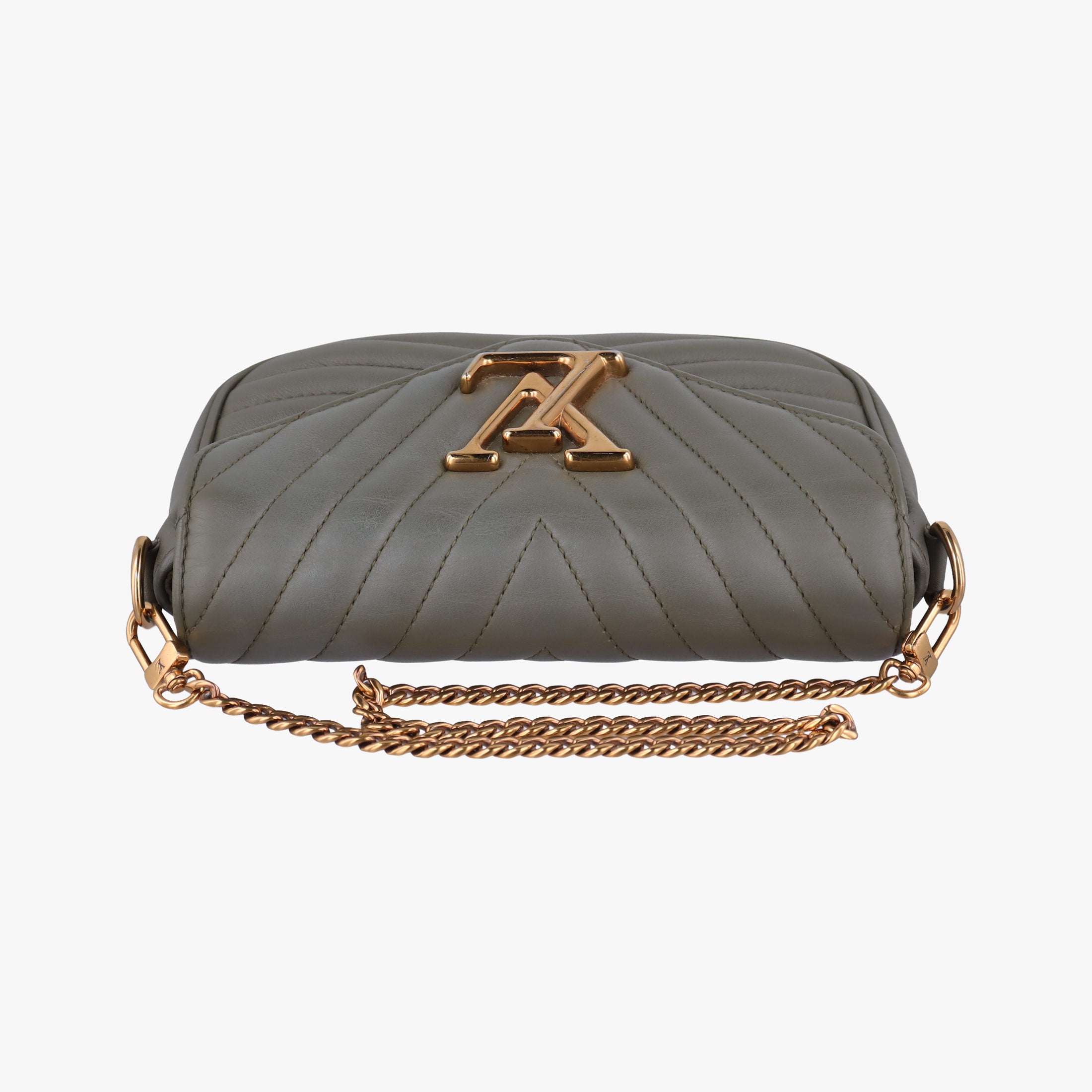 Pre-owned Louis Vuitton New Wave Multi Pochette Green Leather M56471 shoulderbag | stylenewstar