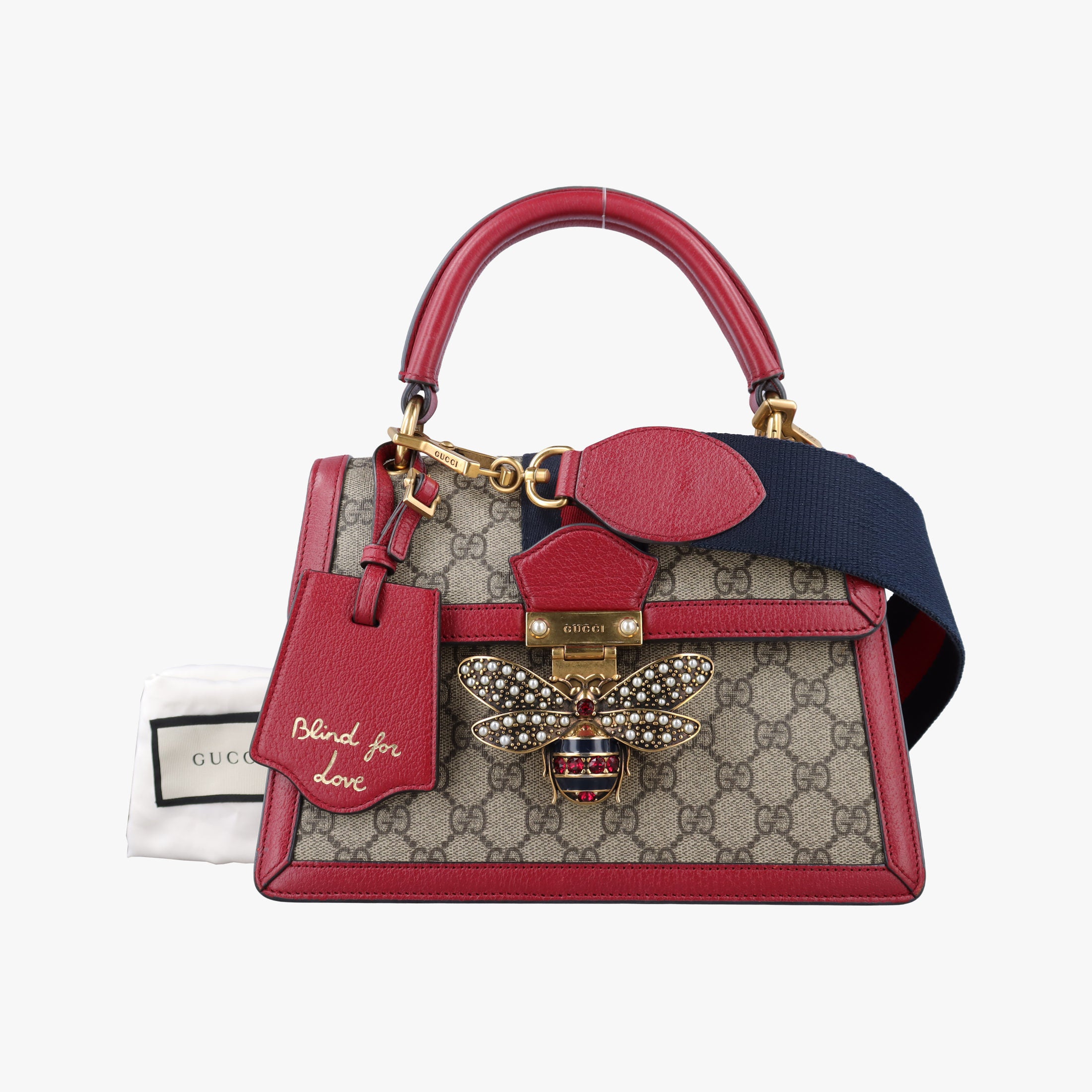 Pre-owned Gucci Queen Margaret Brown PVC coated canvas×Leather 476541 shoulderbag | stylenewstar