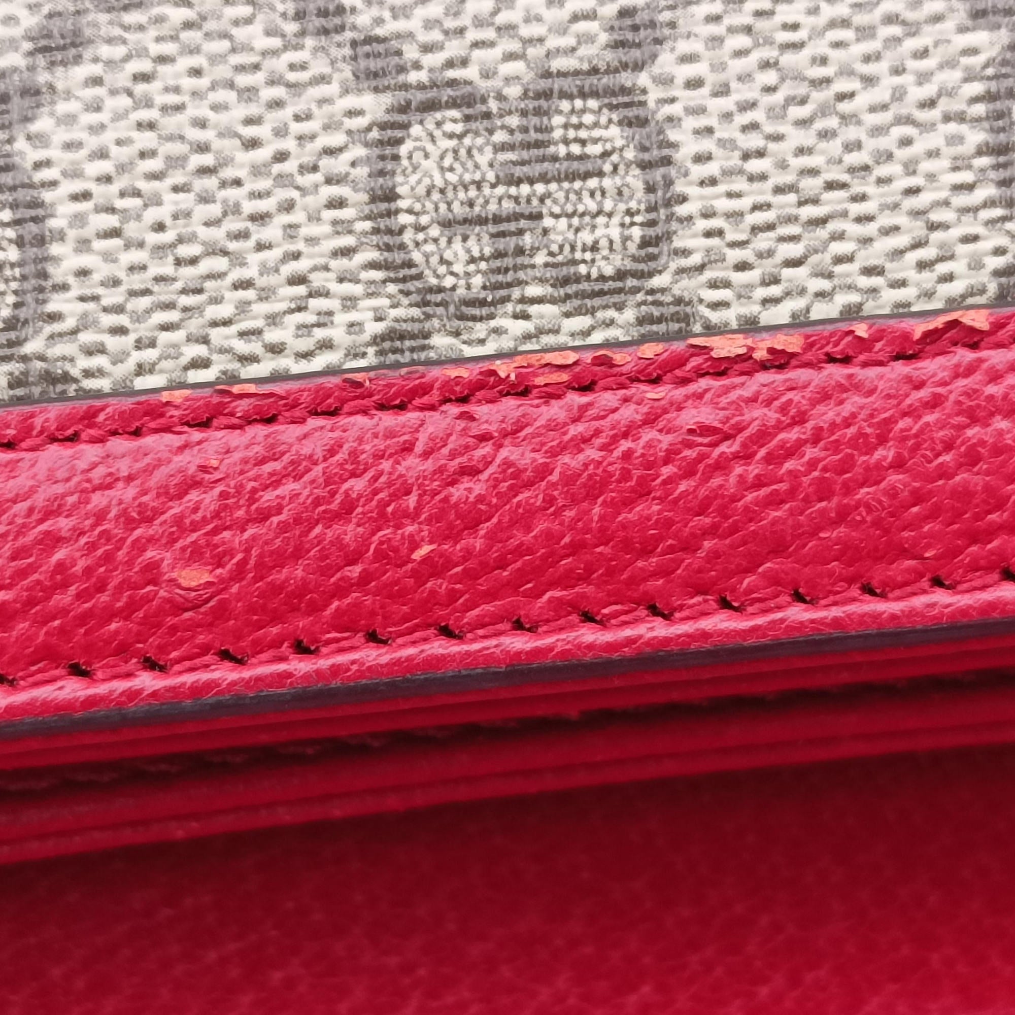 Pre-owned Gucci Queen Margaret Brown PVC coated canvas×Leather 476541 shoulderbag | stylenewstar