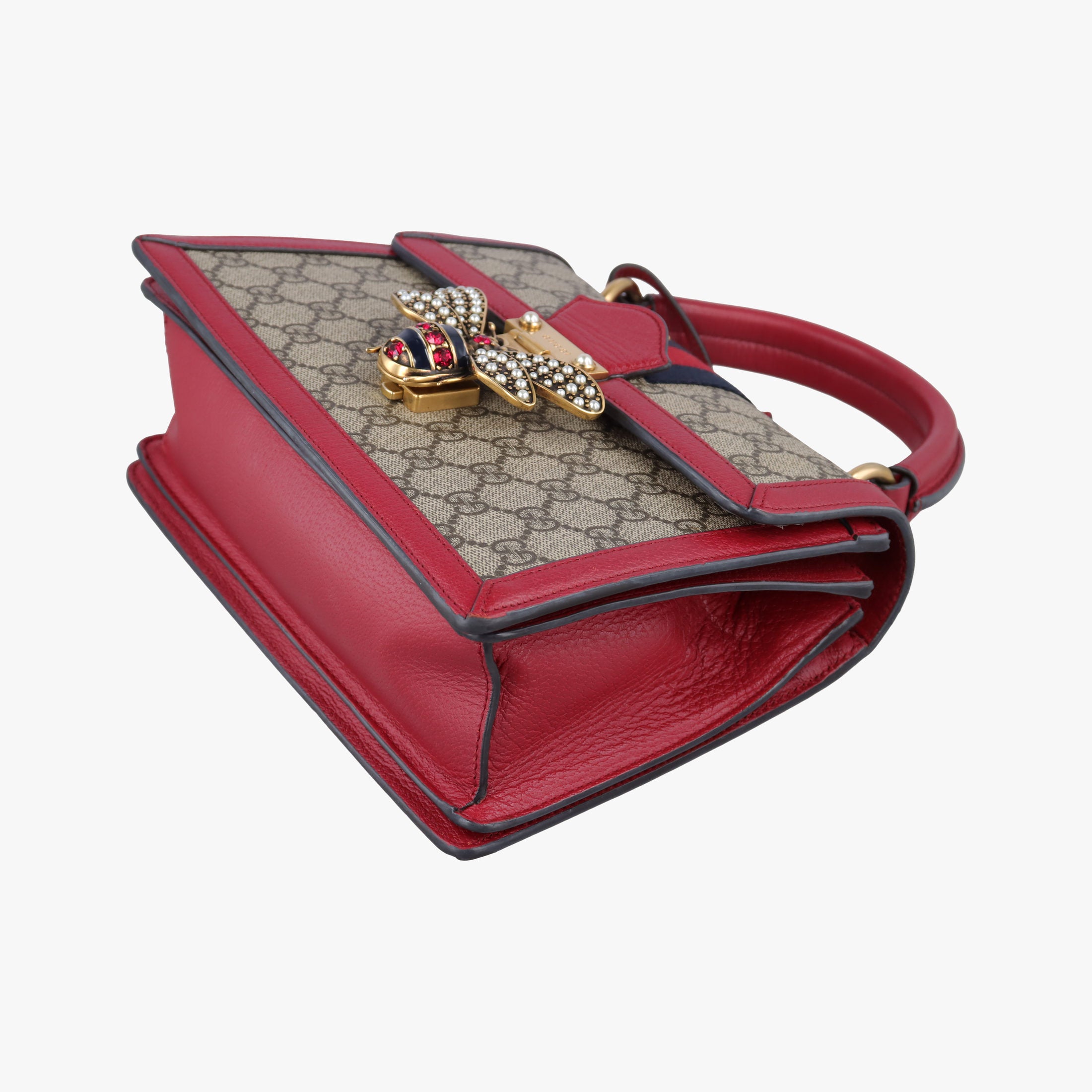 Pre-owned Gucci Queen Margaret Brown PVC coated canvas×Leather 476541 shoulderbag | stylenewstar