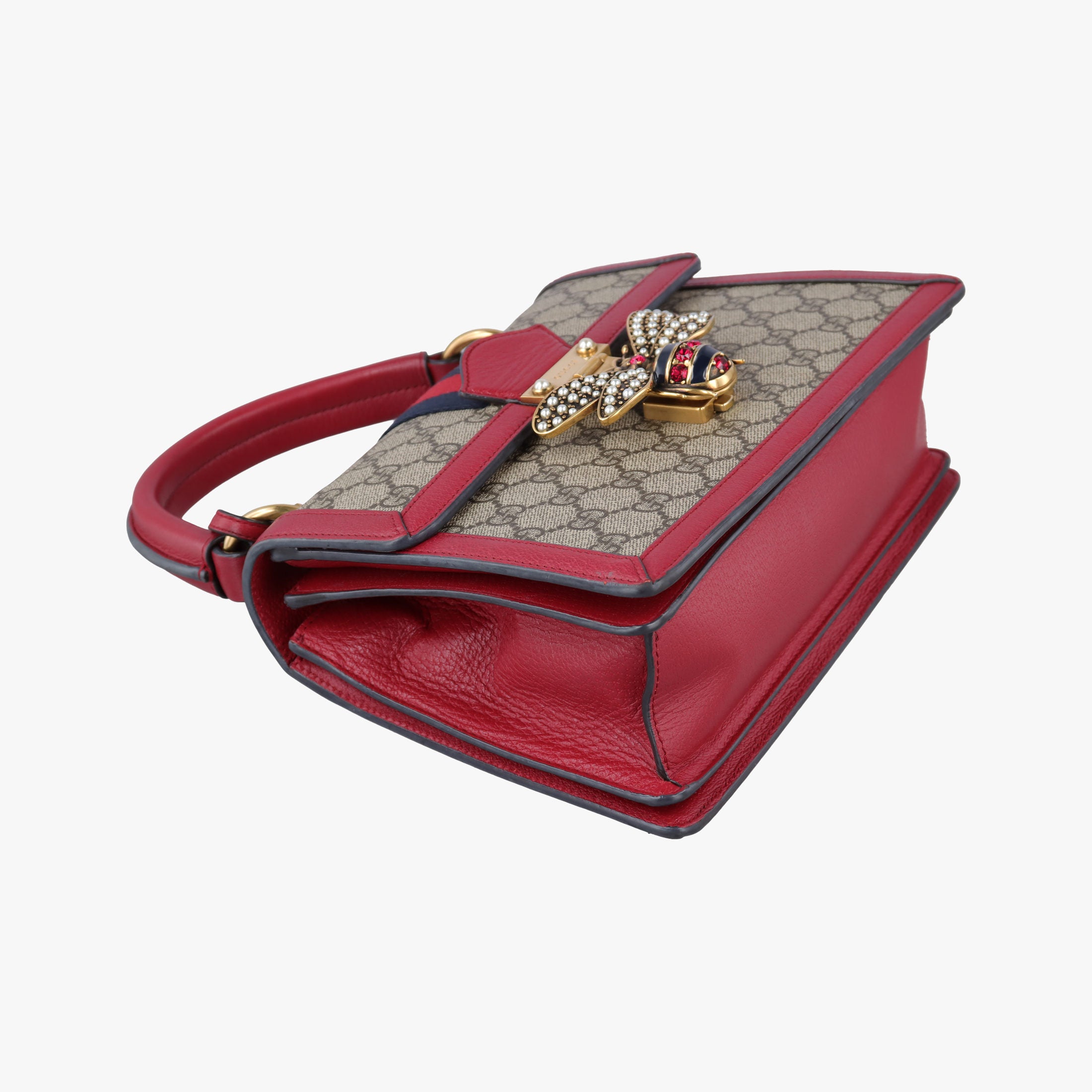 Pre-owned Gucci Queen Margaret Brown PVC coated canvas×Leather 476541 shoulderbag | stylenewstar