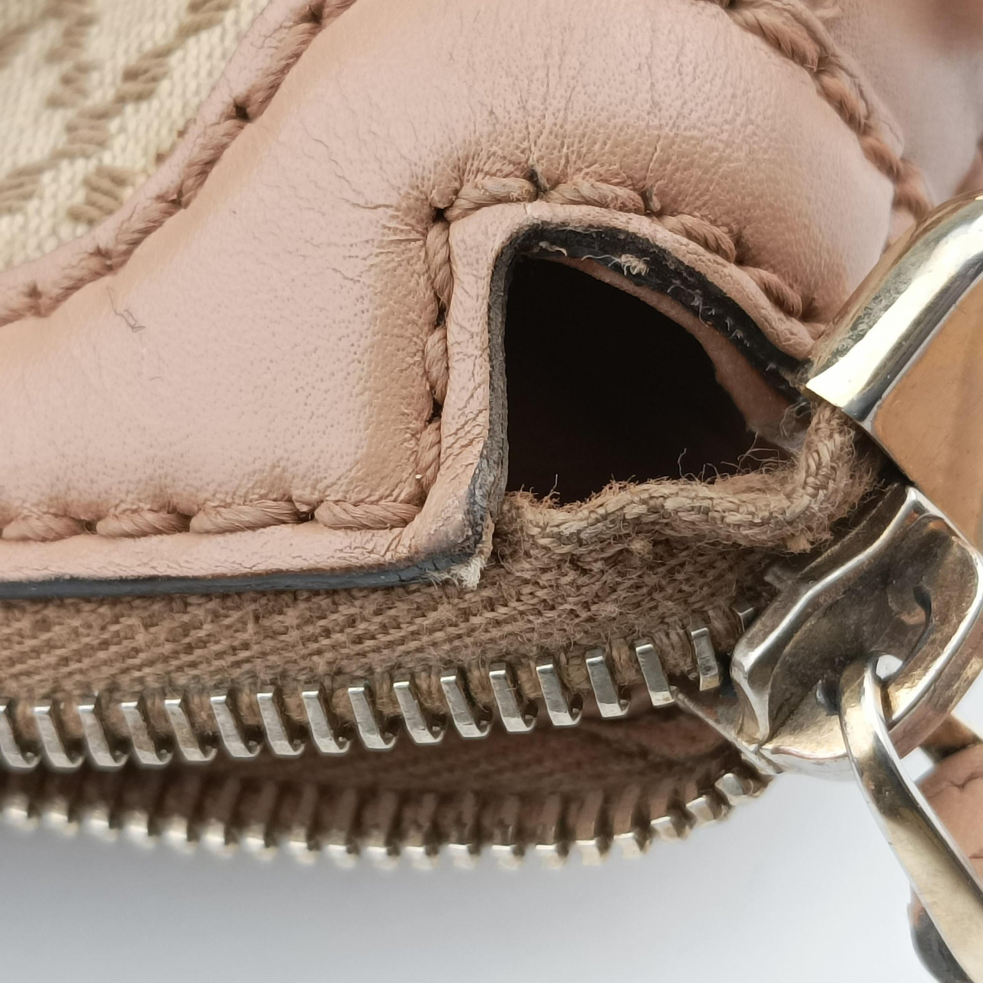 Pre-owned Gucci Sukey Beige Canvas×Leather 247902 shoulderbag | stylenewstar