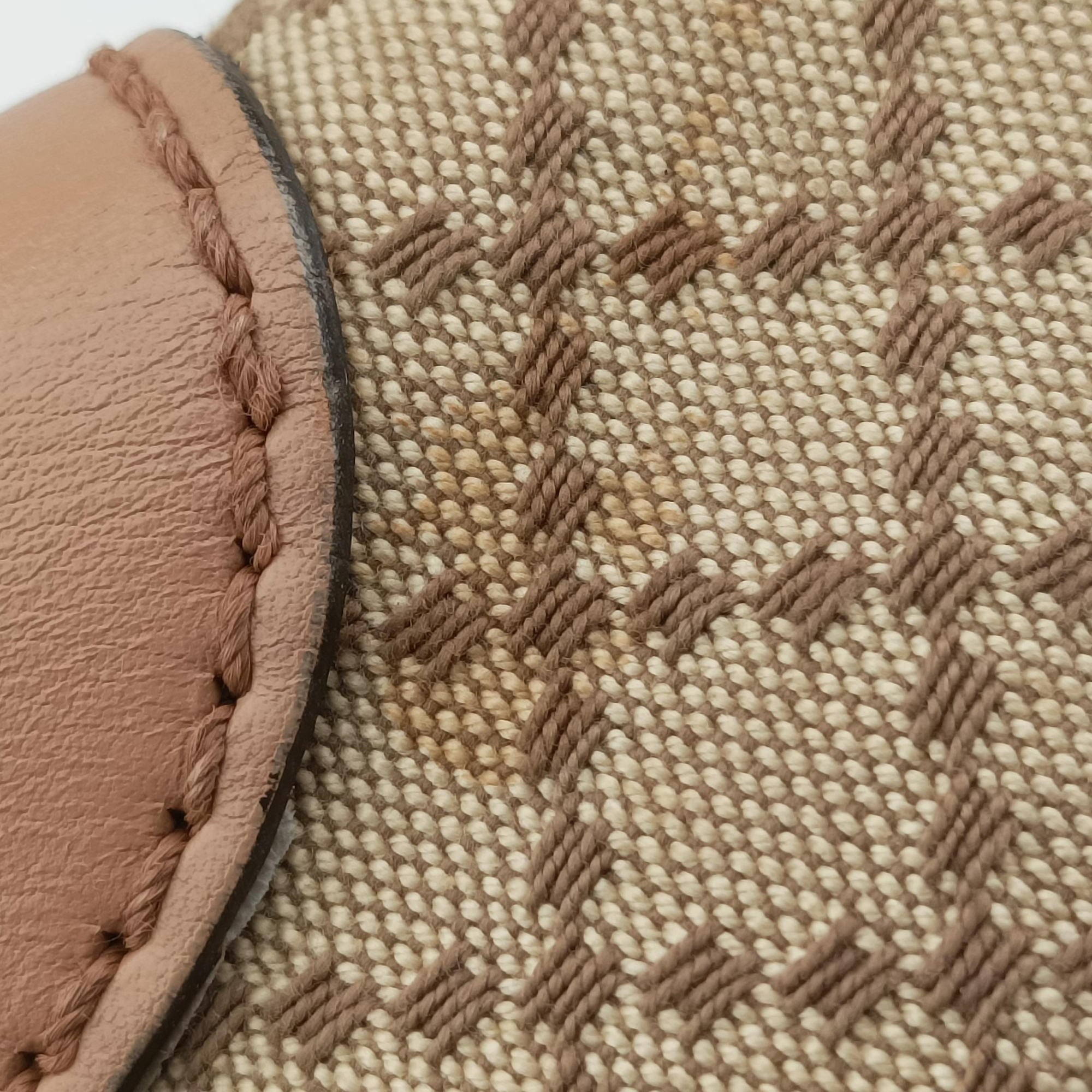 Pre-owned Gucci Sukey Beige Canvas×Leather 247902 shoulderbag | stylenewstar
