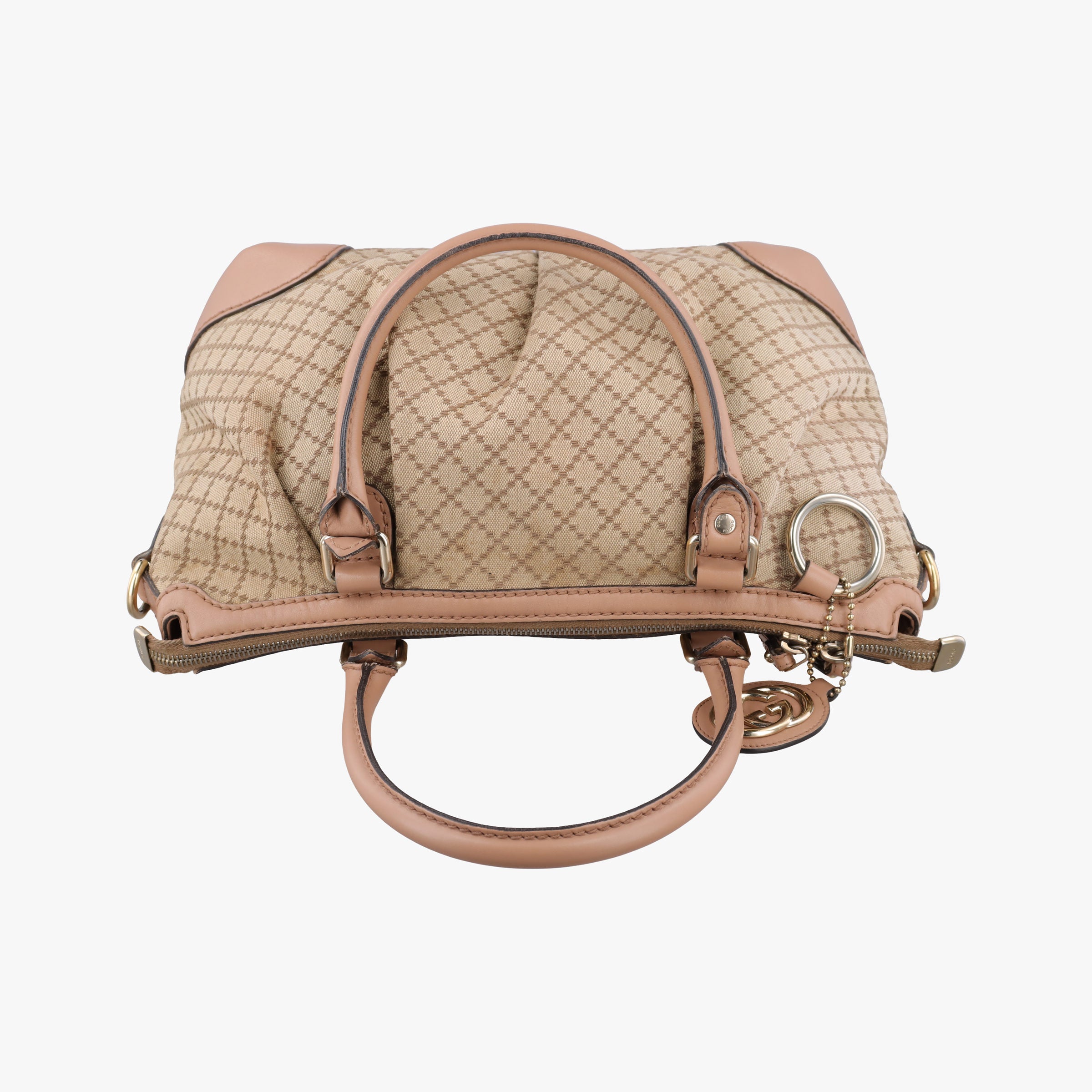 Pre-owned Gucci Sukey Beige Canvas×Leather 247902 shoulderbag | stylenewstar