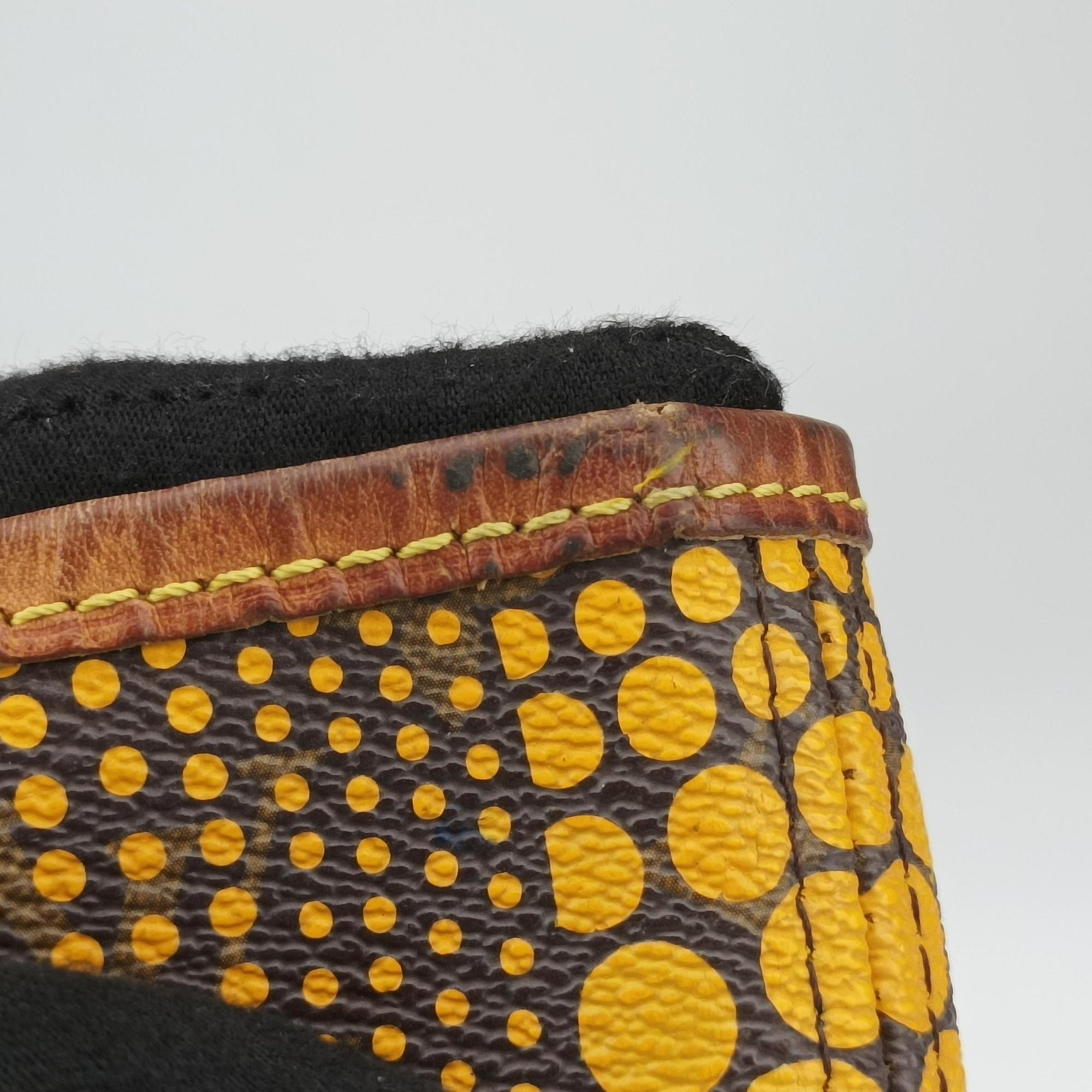Secondhand Louis Vuitton Neverfull MM MARRON × JAUNE Monogram Wave Dot Canvas M40685 handbag | stylenewstar