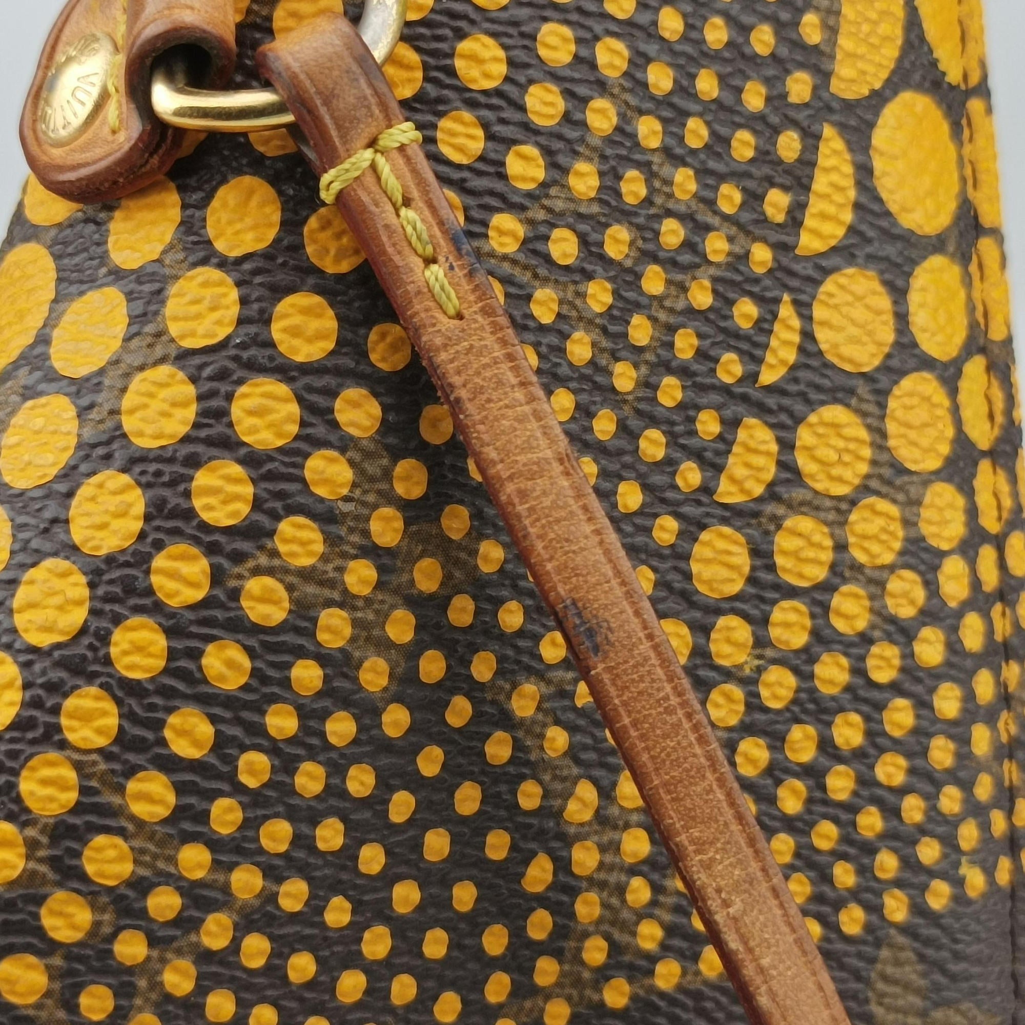 Secondhand Louis Vuitton Neverfull MM MARRON × JAUNE Monogram Wave Dot Canvas M40685 handbag | stylenewstar