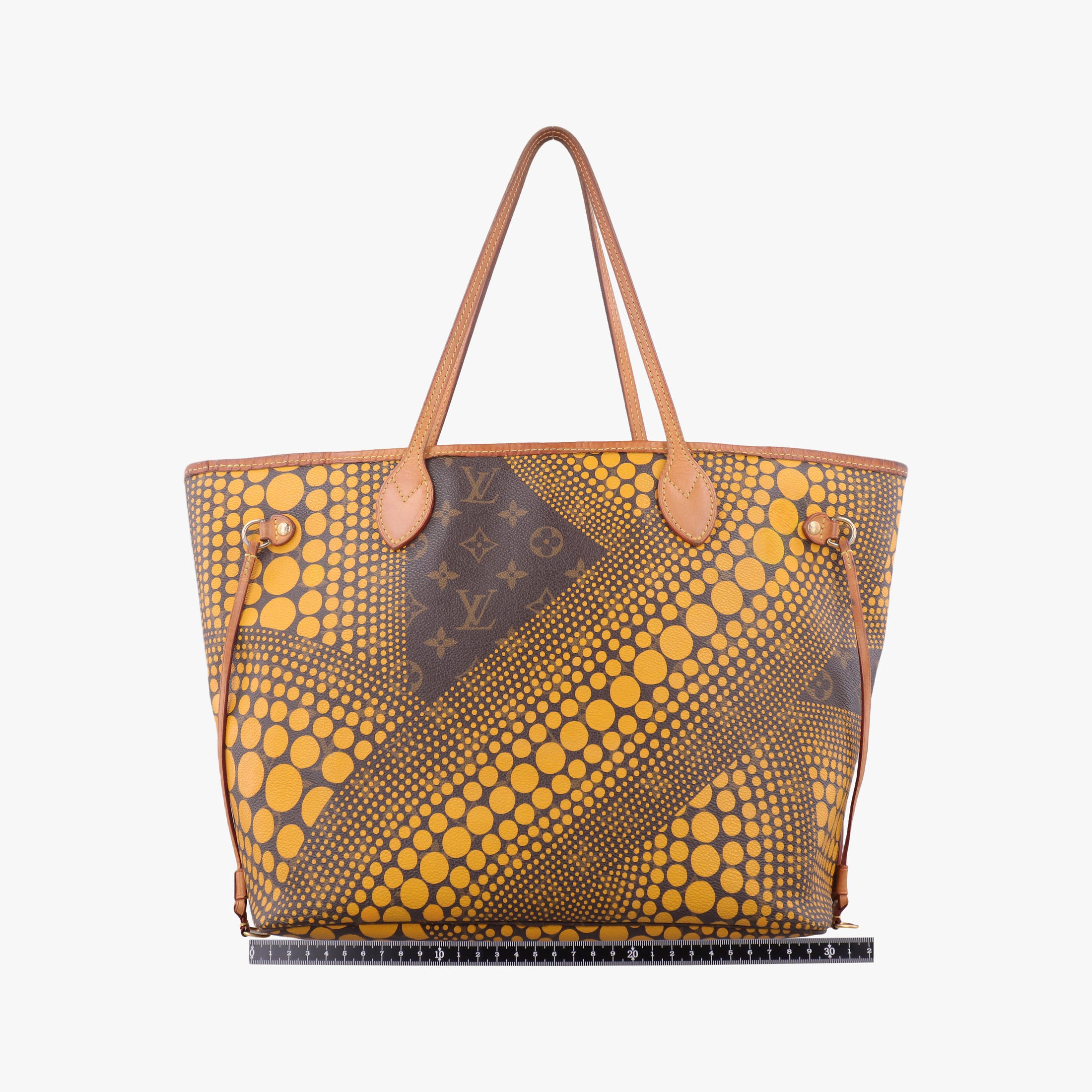 Secondhand Louis Vuitton Neverfull MM MARRON × JAUNE Monogram Wave Dot Canvas M40685 handbag | stylenewstar