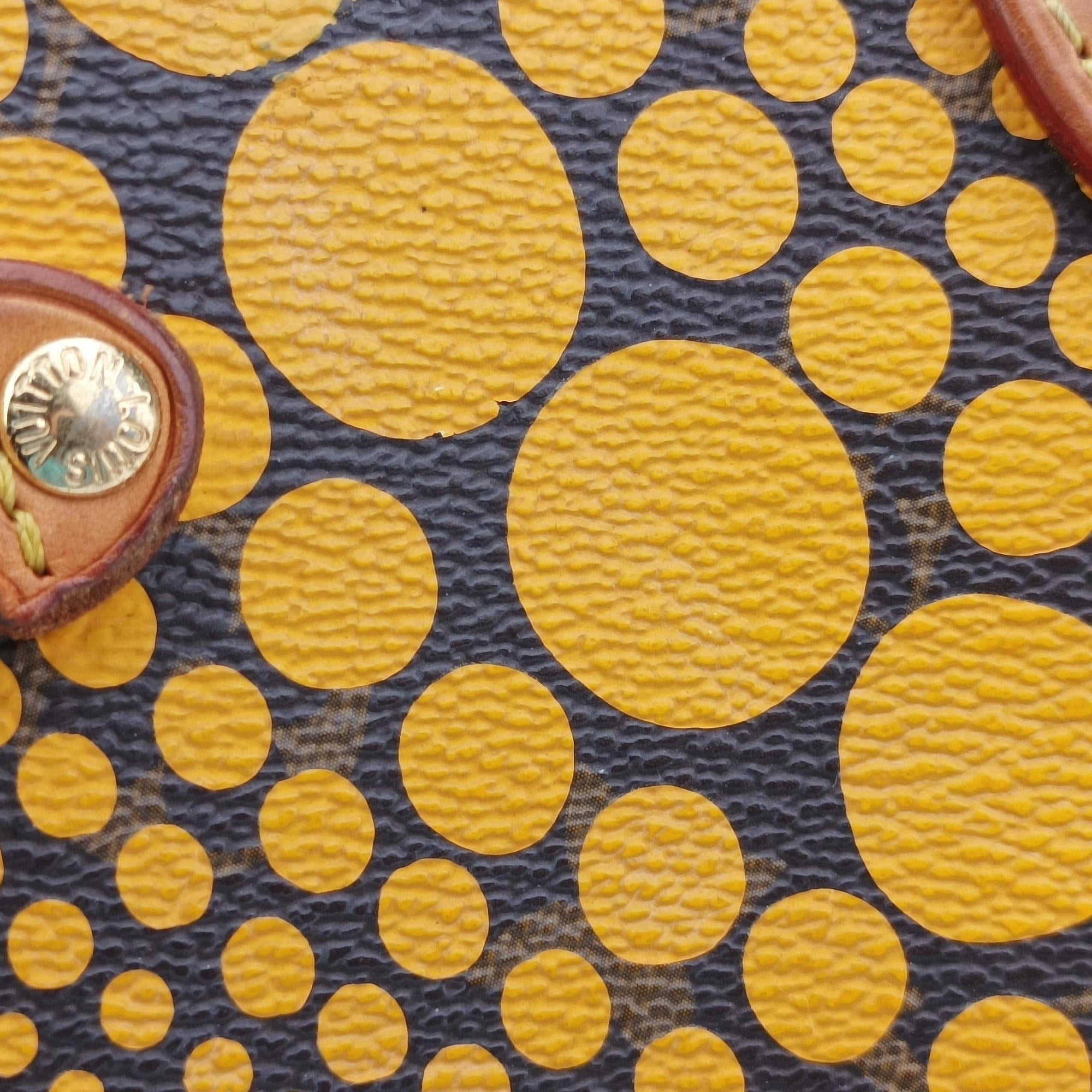 Secondhand Louis Vuitton Neverfull MM MARRON × JAUNE Monogram Wave Dot Canvas M40685 handbag | stylenewstar