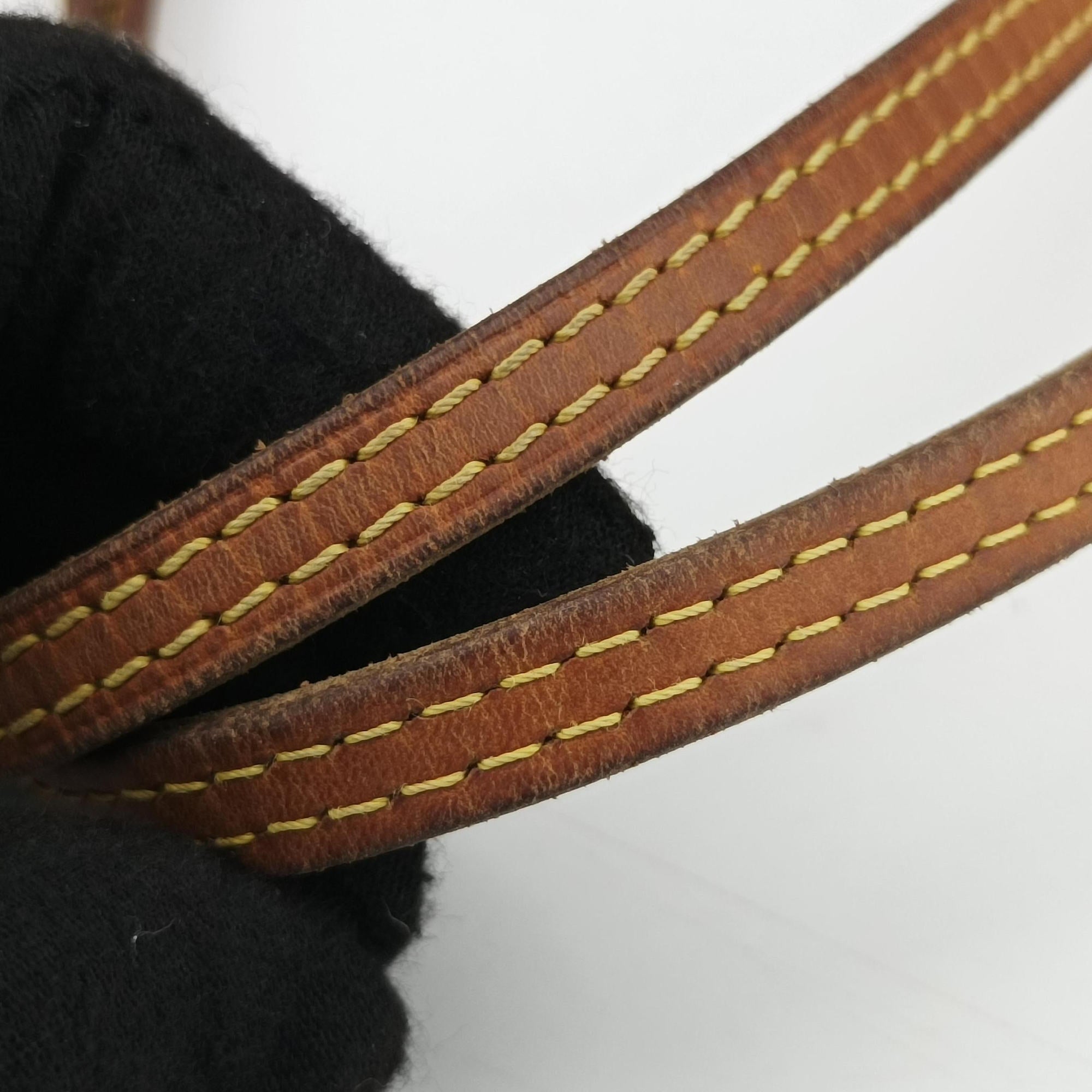 Secondhand Louis Vuitton Neverfull MM MARRON × JAUNE Monogram Wave Dot Canvas M40685 handbag | stylenewstar