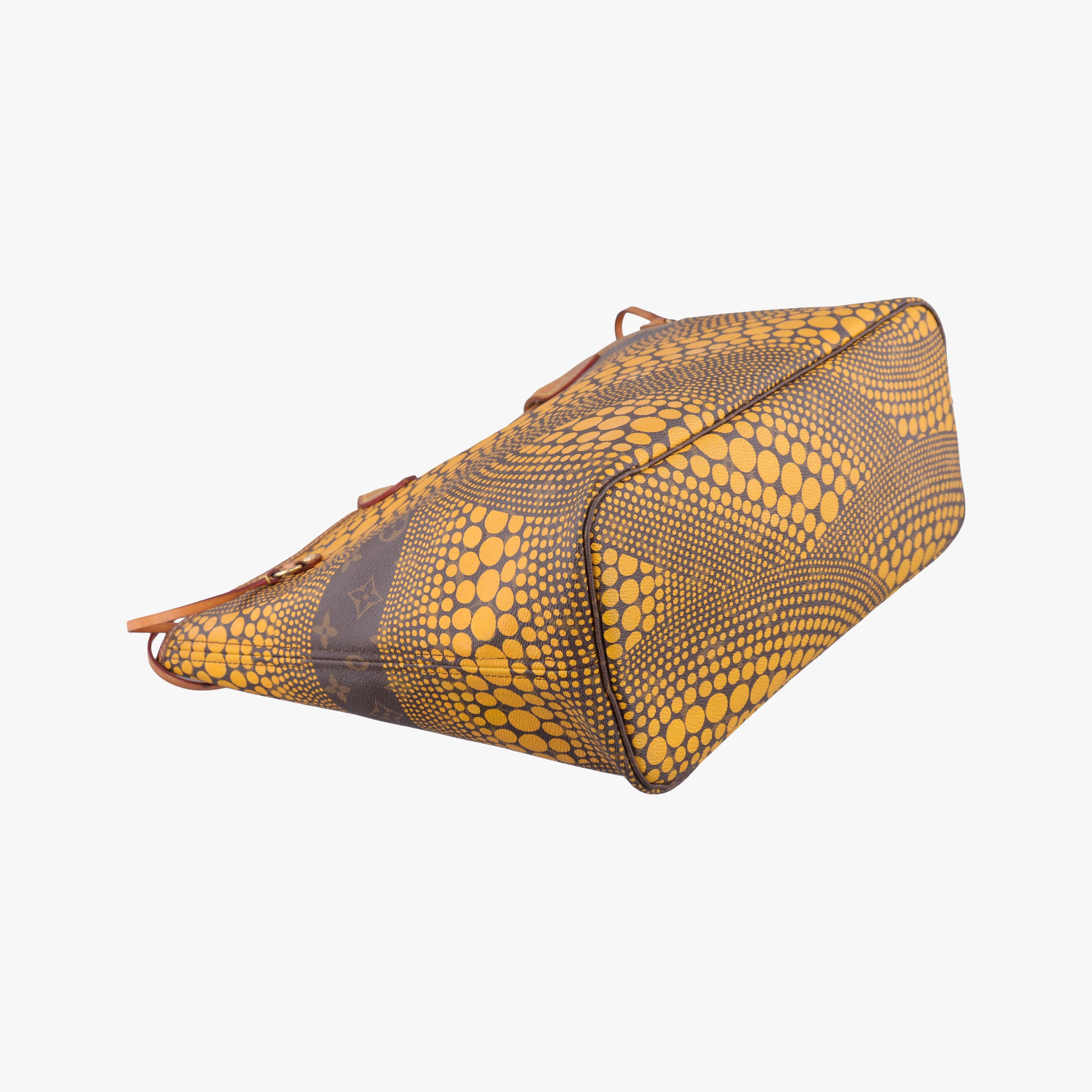 Secondhand Louis Vuitton Neverfull MM MARRON × JAUNE Monogram Wave Dot Canvas M40685 handbag | stylenewstar