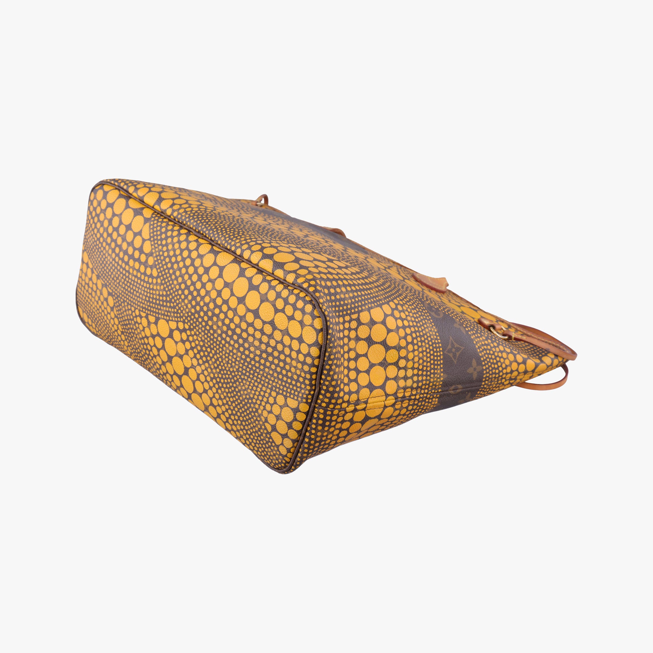 Secondhand Louis Vuitton Neverfull MM MARRON × JAUNE Monogram Wave Dot Canvas M40685 handbag | stylenewstar