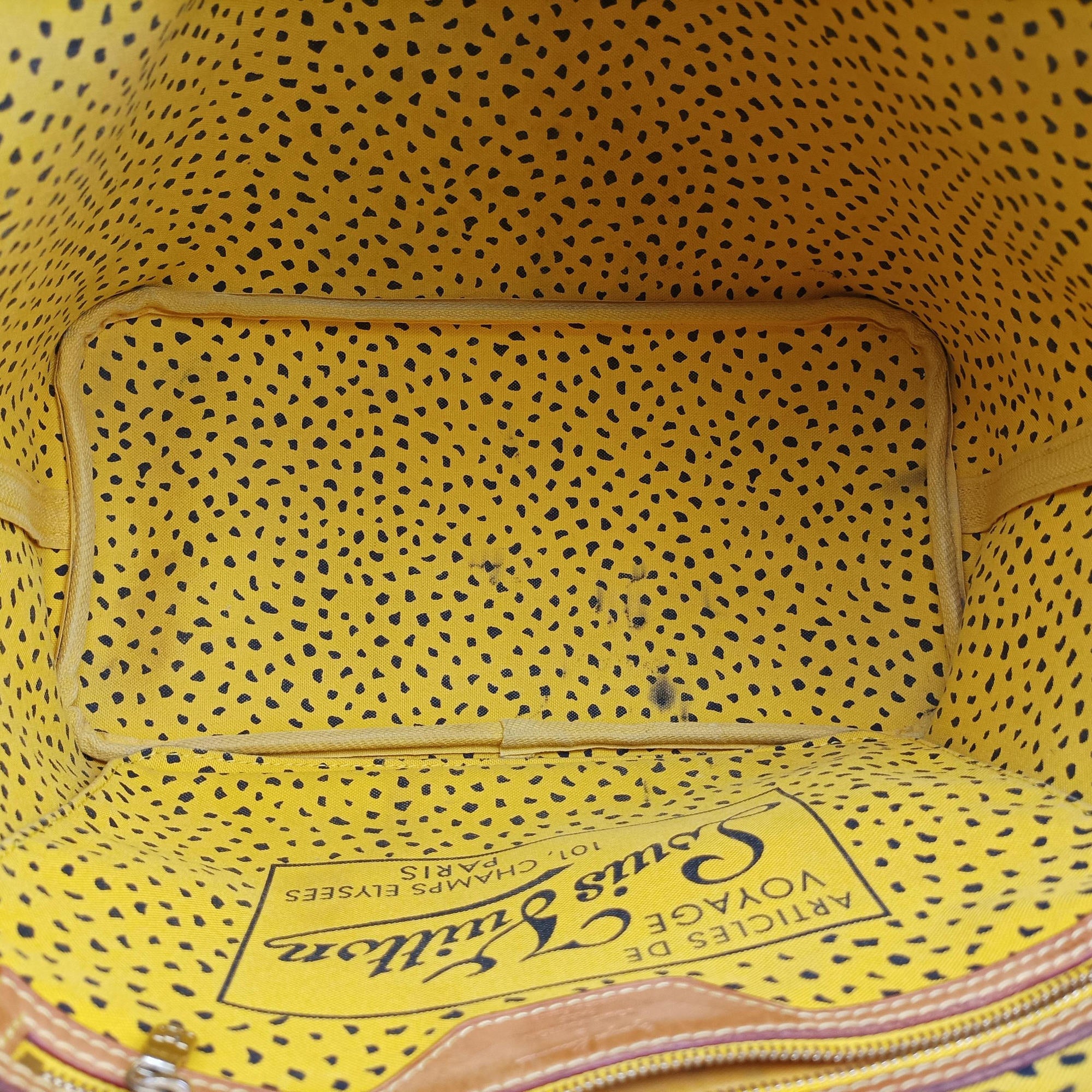 Secondhand Louis Vuitton Neverfull MM MARRON × JAUNE Monogram Wave Dot Canvas M40685 handbag | stylenewstar