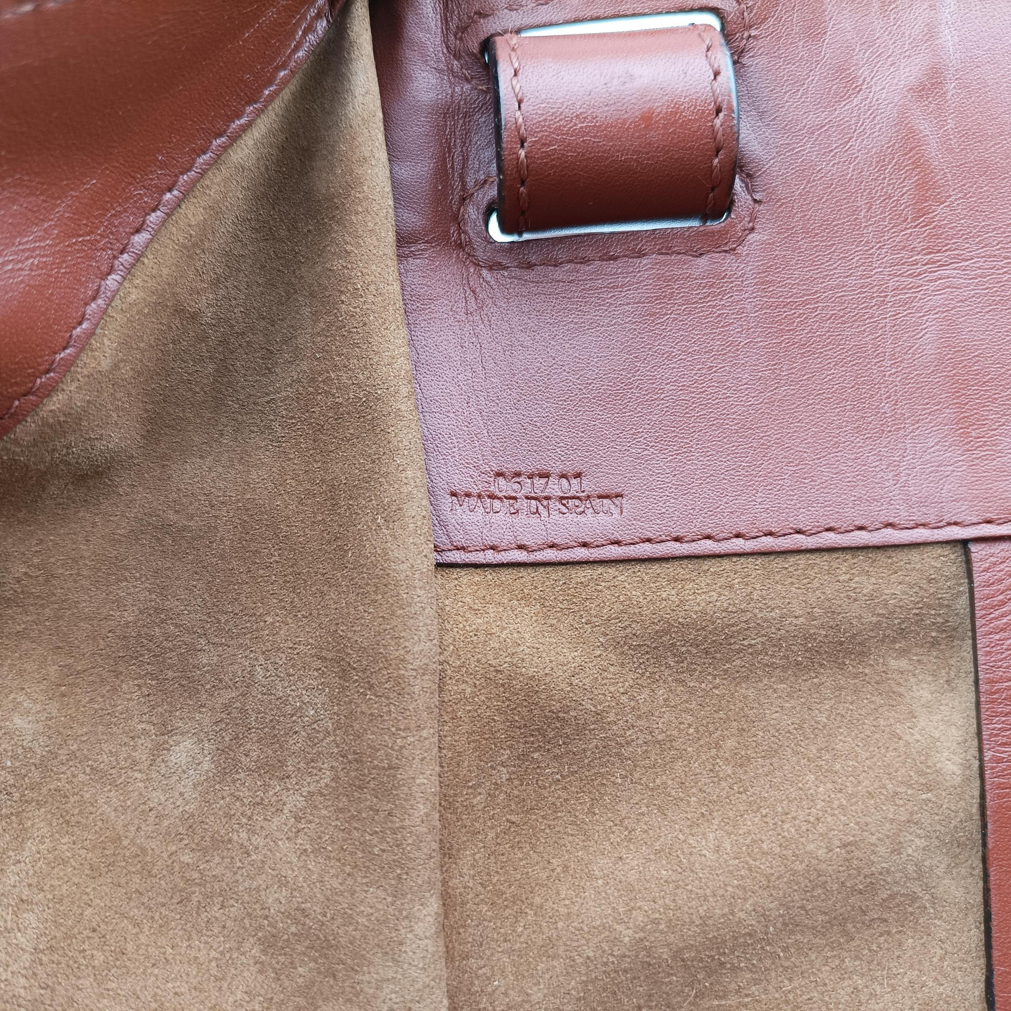 Secondhand Loewe Hammock Small Brown×Beige Leather×Raffia  shoulderbag | stylenewstar