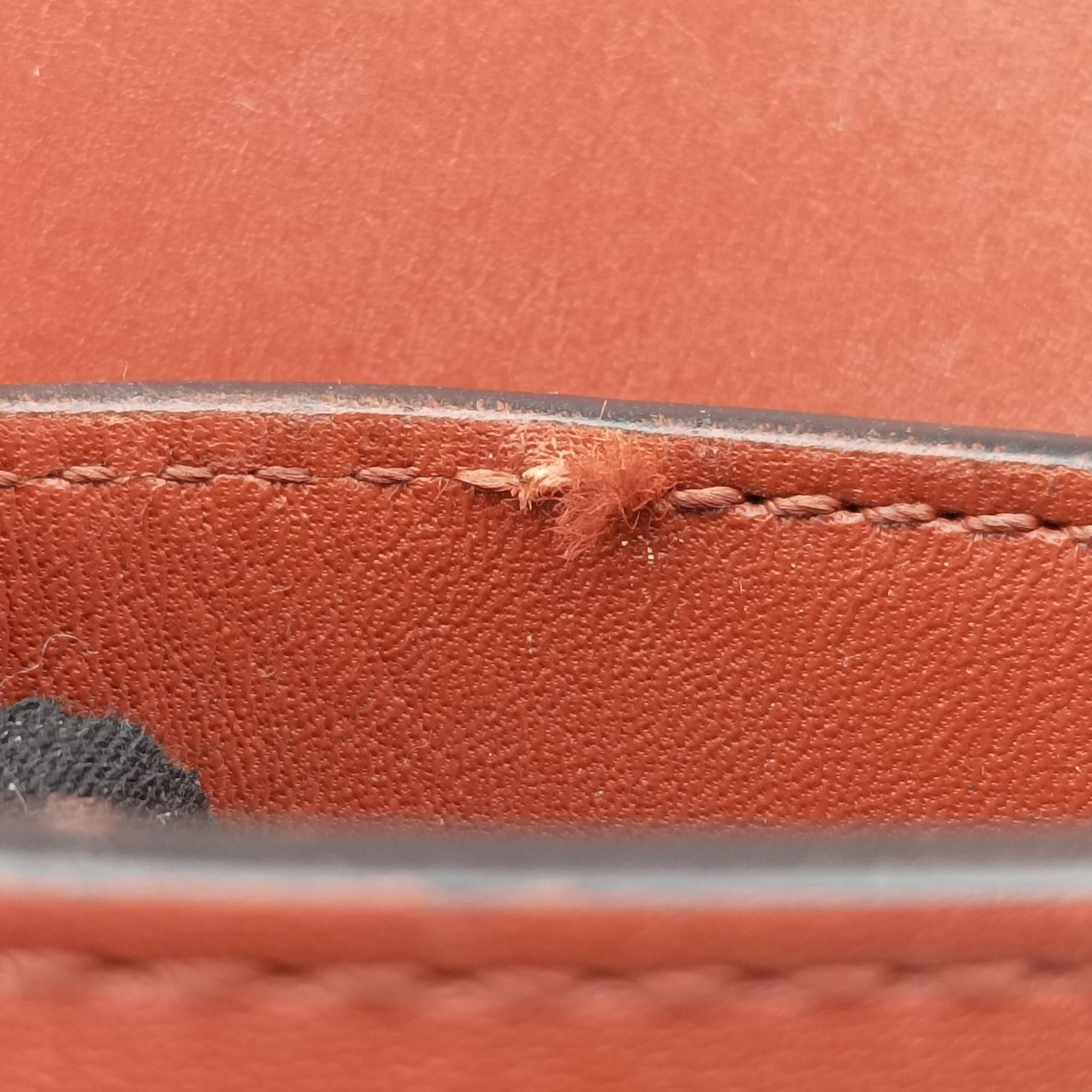 Secondhand Loewe Hammock Small Brown×Beige Leather×Raffia  shoulderbag | stylenewstar