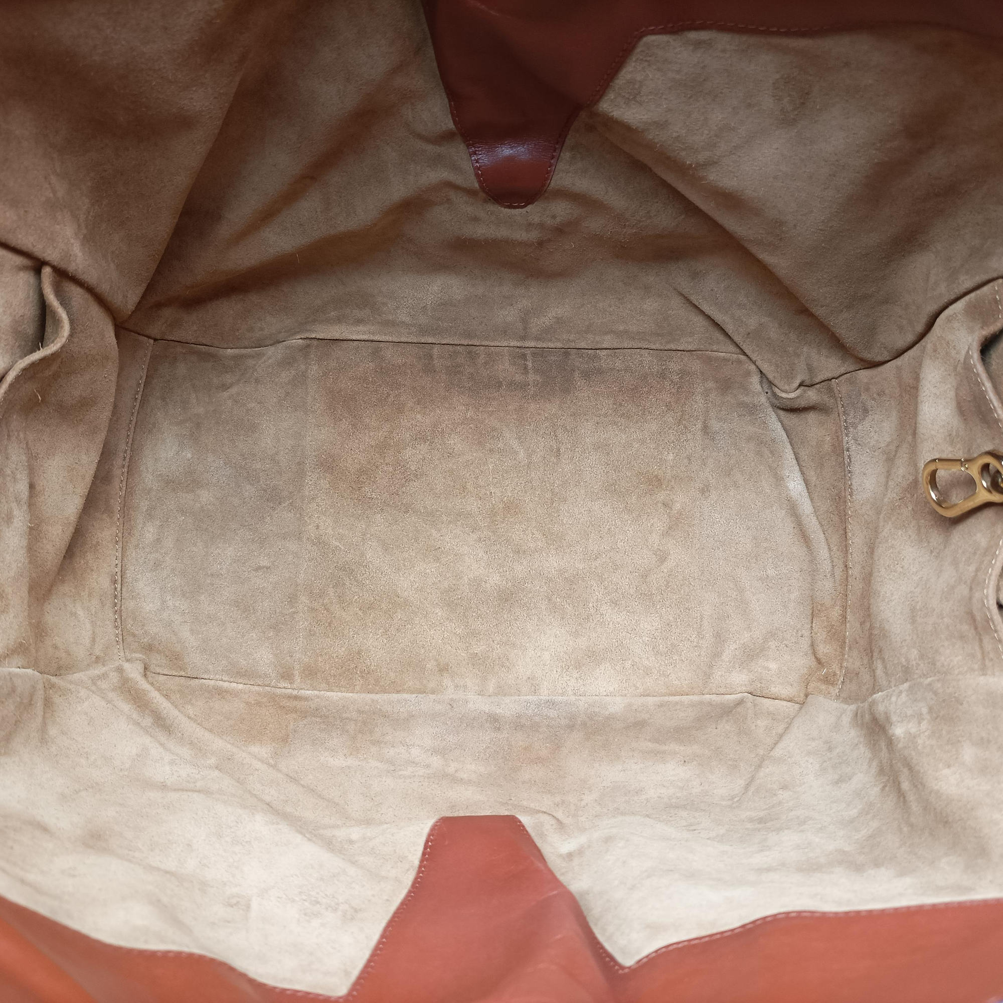 Secondhand Loewe Hammock Small Brown×Beige Leather×Raffia  shoulderbag | stylenewstar