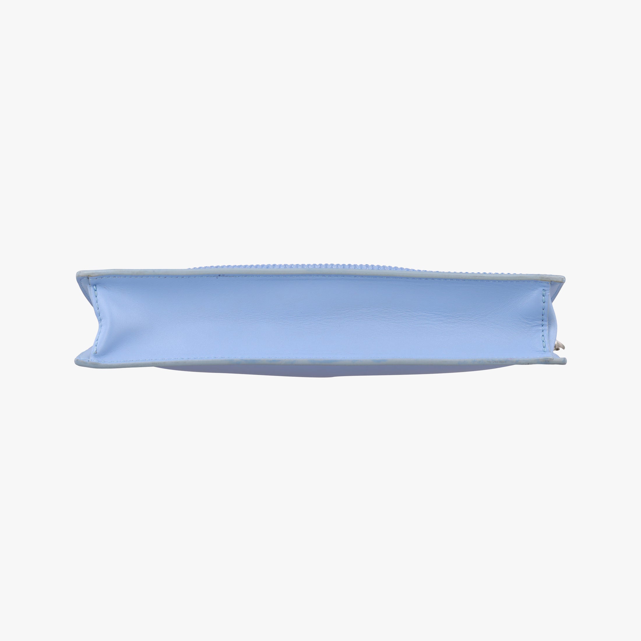 Pre-owned VERSACE medusa Blue leather  clutchbag | stylenewstar