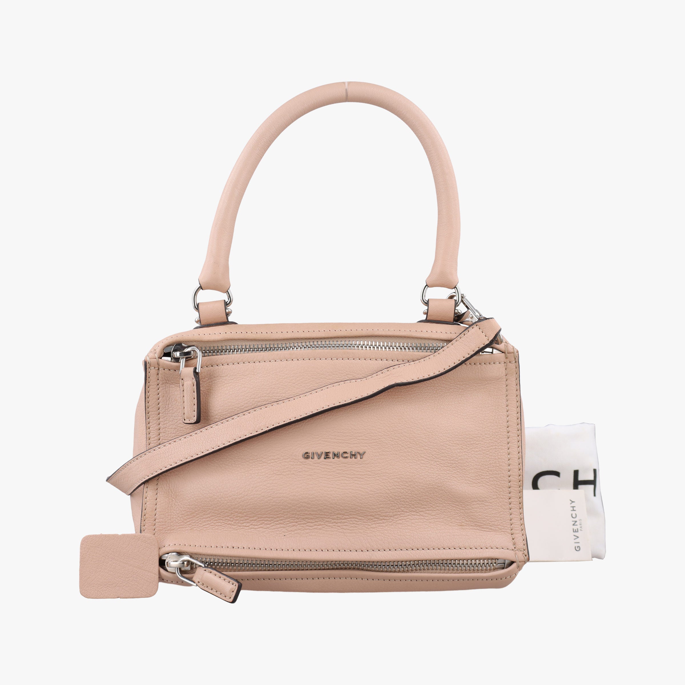 Pre-owned Givenchy Pandora beige leather  shoulderbag | stylenewstar