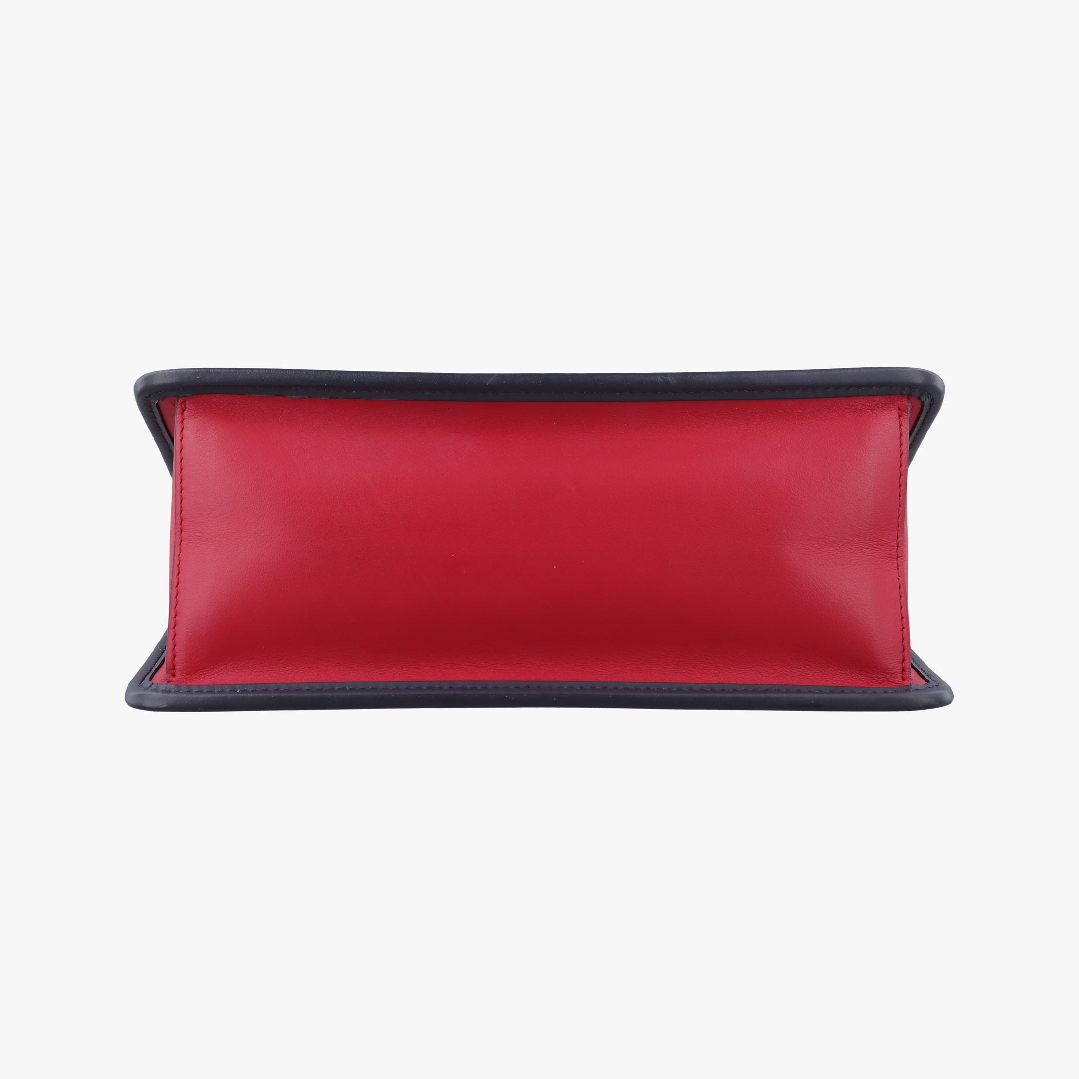 Pre-owned Fendi Kan I F Navy x Red x White Leather 8BT284 shoulderbag | stylenewstar