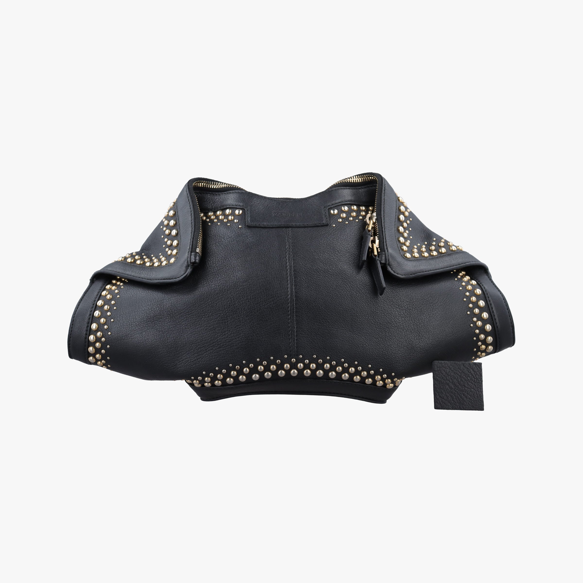 Pre-owned Alexander McQueen De Manta Black Calfskin   clutchbag | stylenewstar